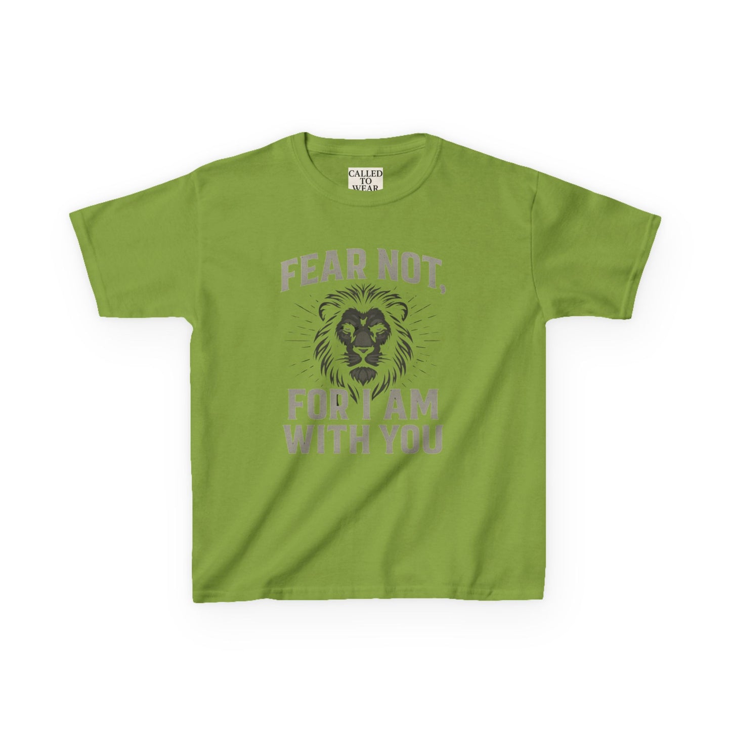 Kids Inspirational Lion Tee - Fear Not Design, Boys Girls Gift, Motivational T-Shirt, Children's Apparel, Faith-Based Clothing