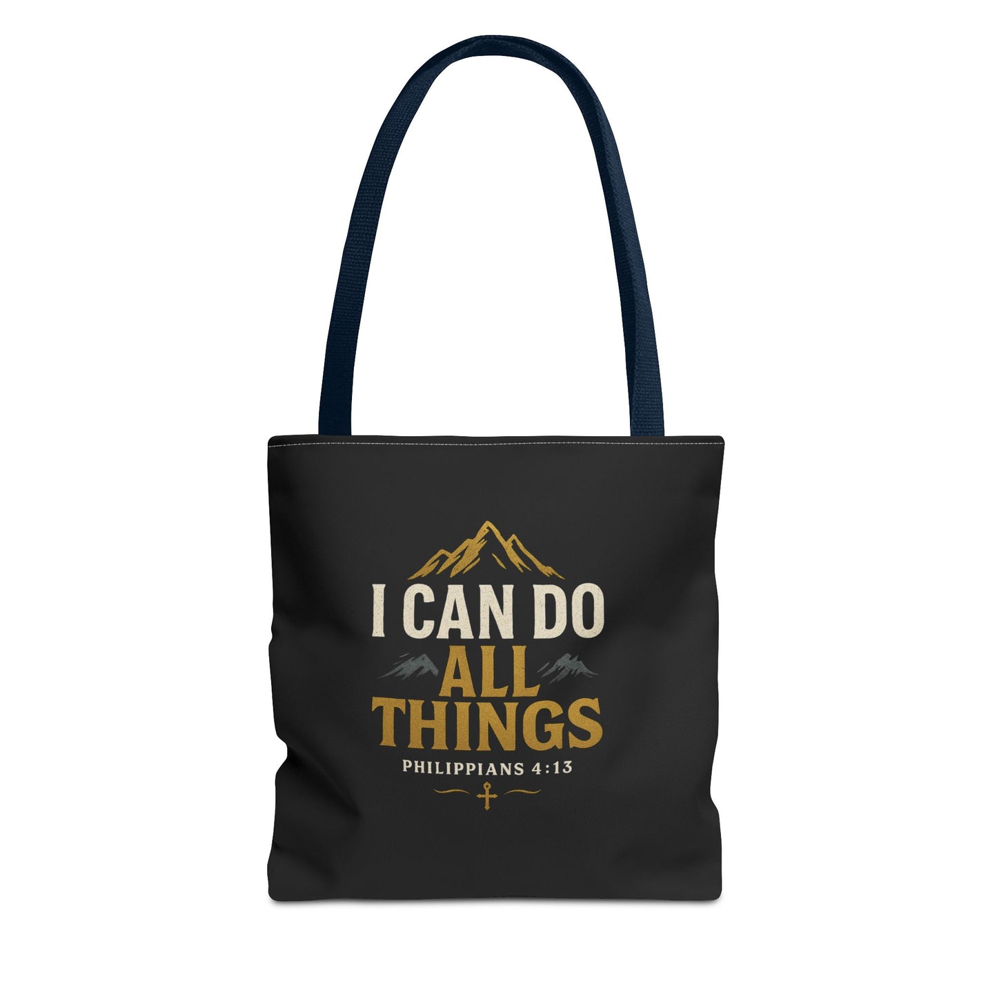 Inspirational Tote Bag with Philippians 4:13 - Motivational Gift for Encouragement, Faith, Bible Quotes, Everyday Use, Church