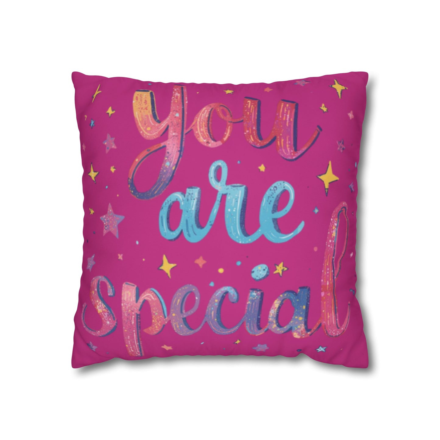 You Are Special pillowcase | square poly canvas pillowcase
