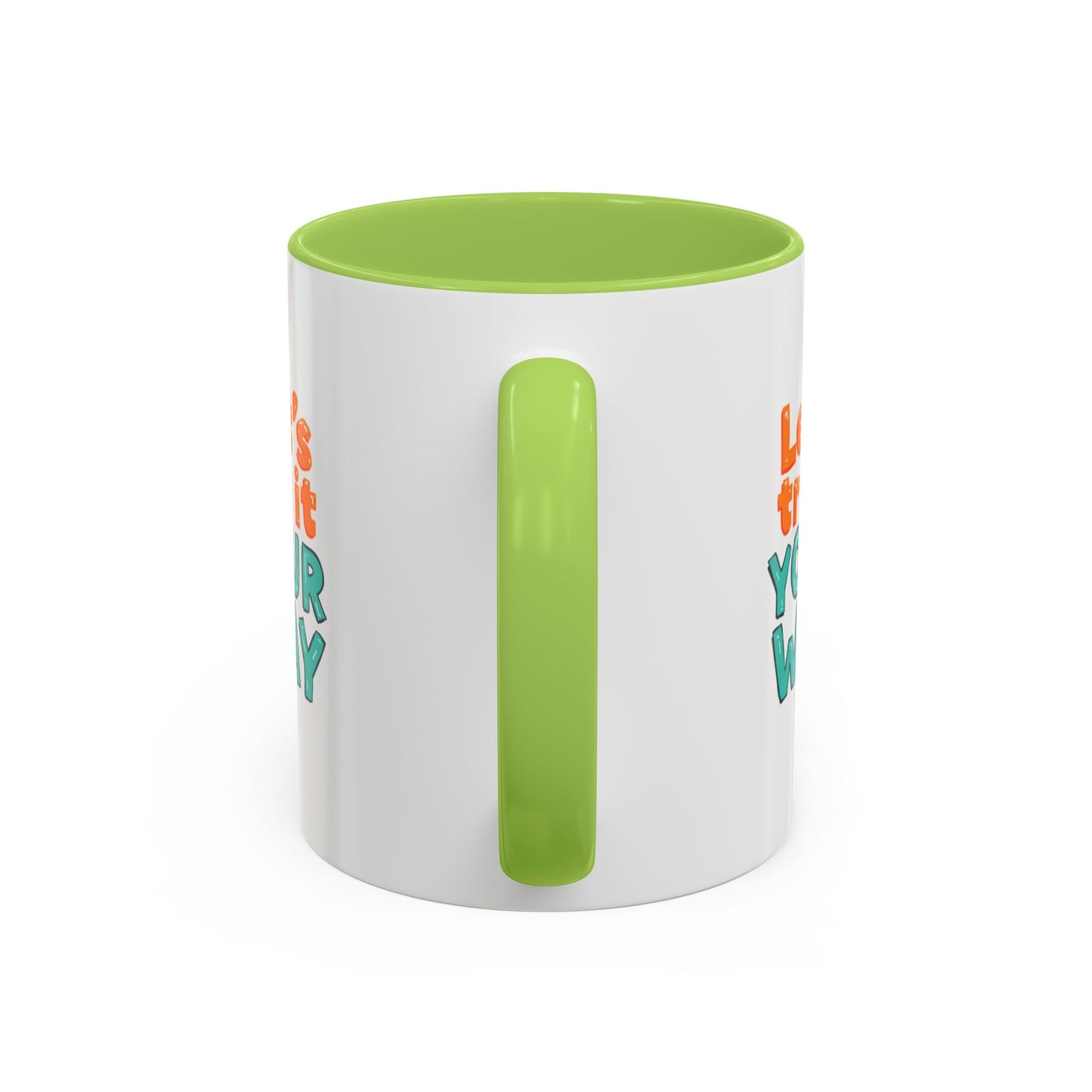 Let’s Try It Your Way Accent Coffee Mug | Typography Retro Colors
