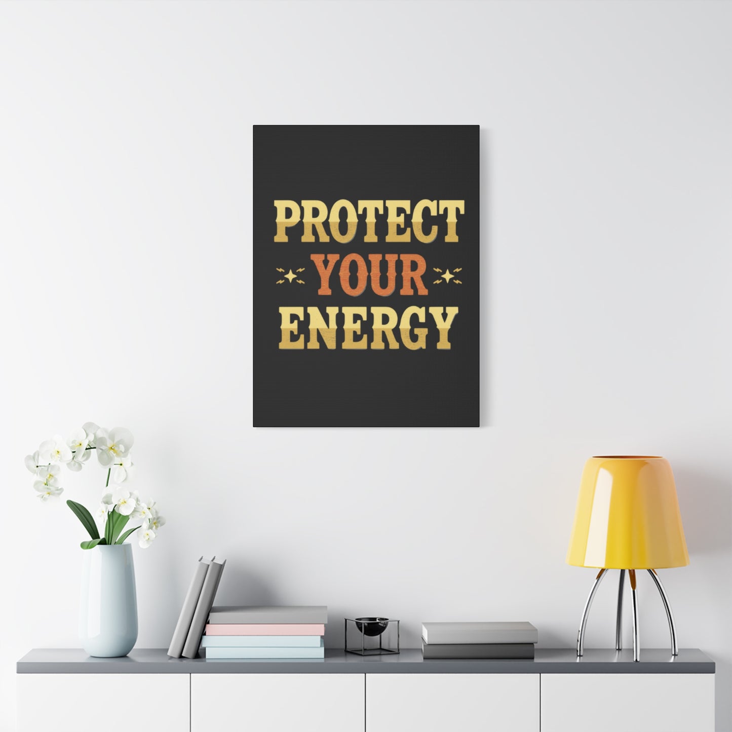 Protect Your Energy Canvas | Matte Stretched Wall Art