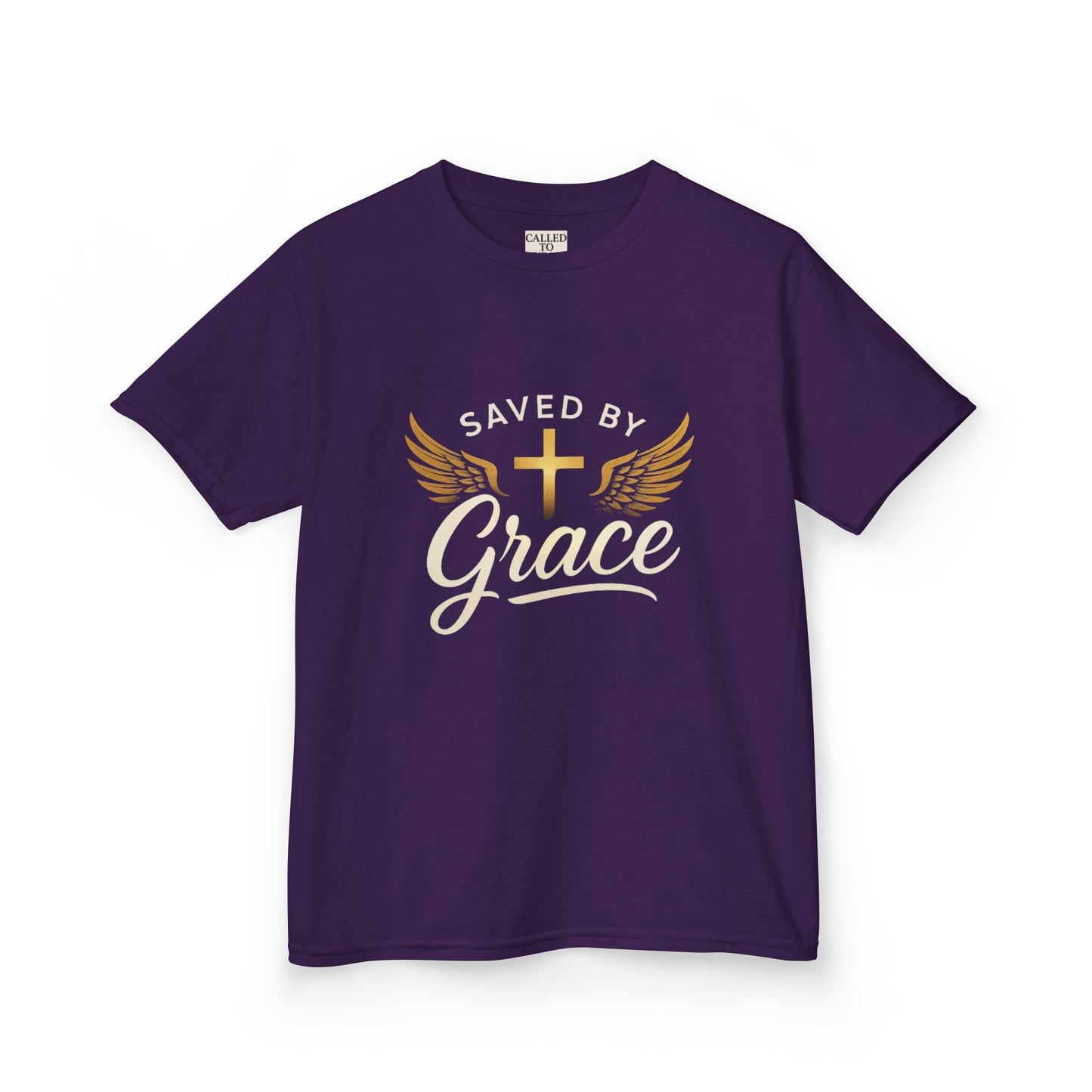 Saved by Grace Kids Tee - Inspirational Children’s Apparel, Faith-Based Gift for Baptism, Birthday, Church Events, Everyday Wear