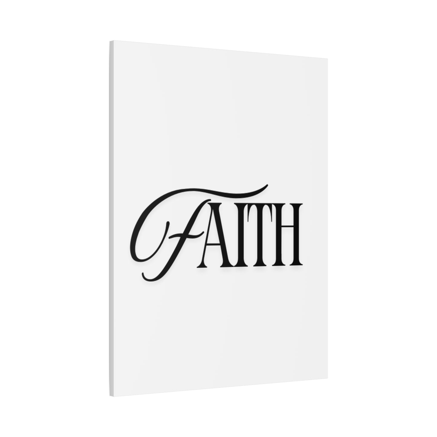 Faith typography wall art Canvas | Matte stretched 1.25"