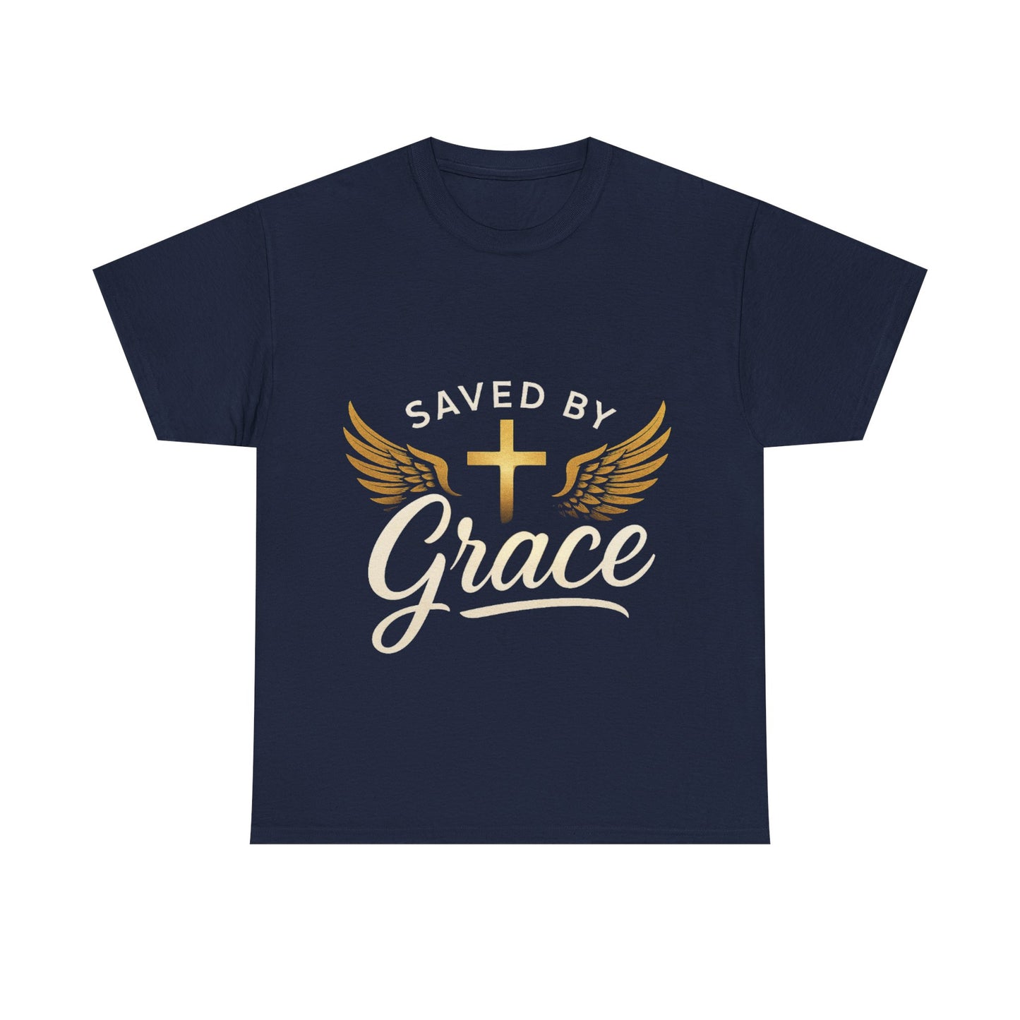 Saved by Grace Unisex Heavy Cotton Tee - Faith Shirt, Christian Apparel, Inspirational Gift, Church Outfit, Religious Tee