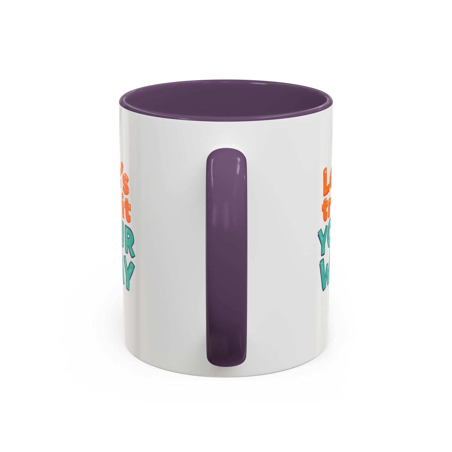 Let’s Try It Your Way Accent Coffee Mug | Typography Retro Colors