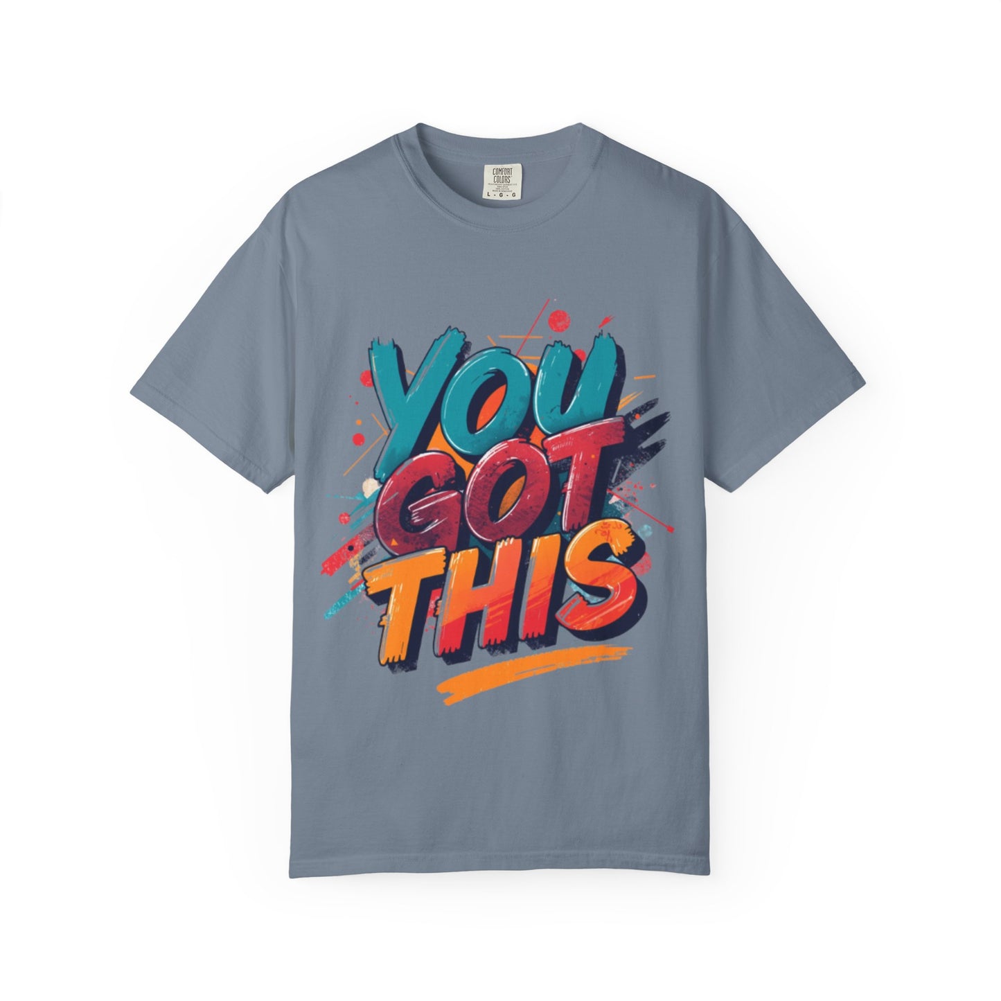 You Got This T-Shirt | Motivational Typography Tee, Colorful Brushstroke Design
