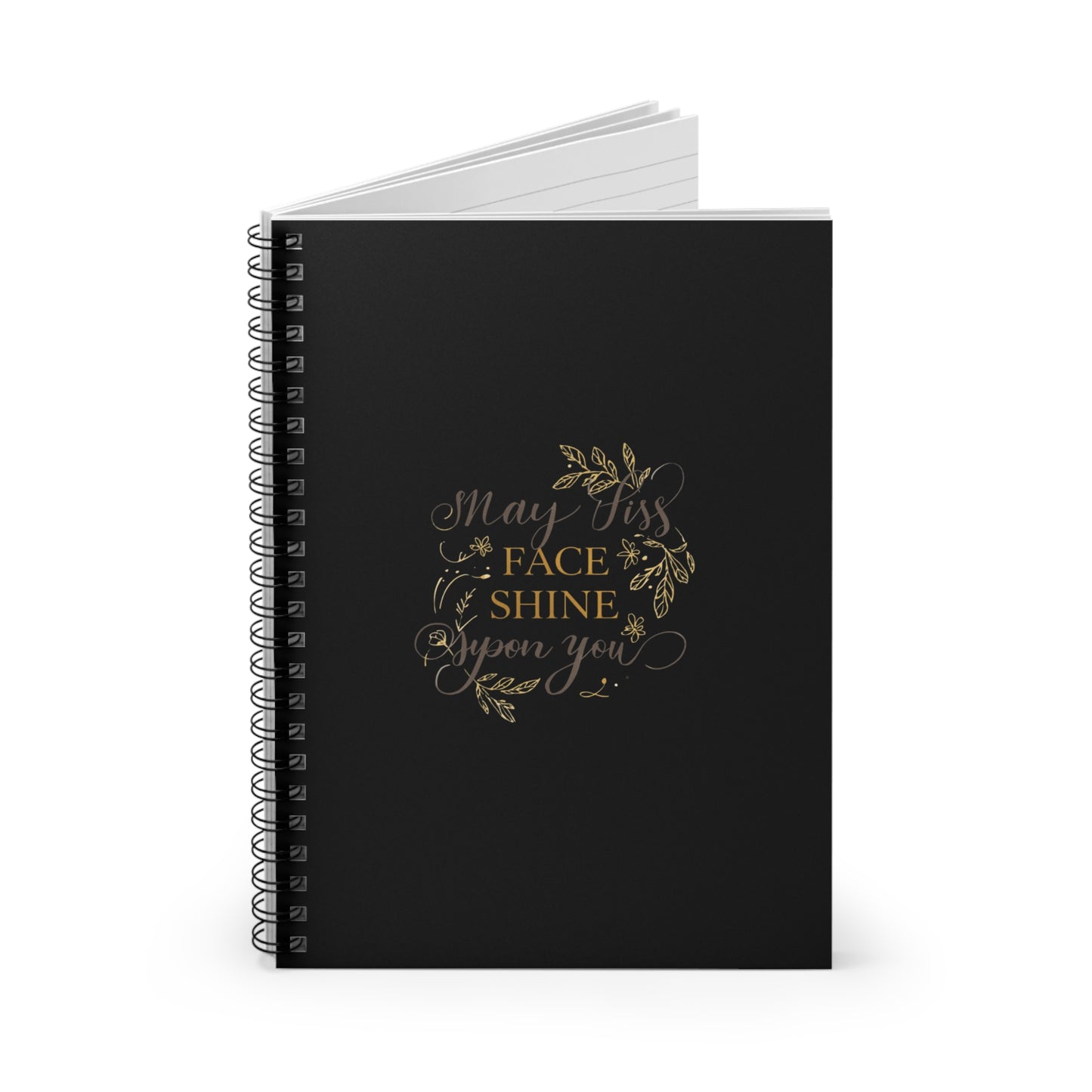 May His Face Shine Upon You Spiral Notebook | Ruled 6x8 Journal