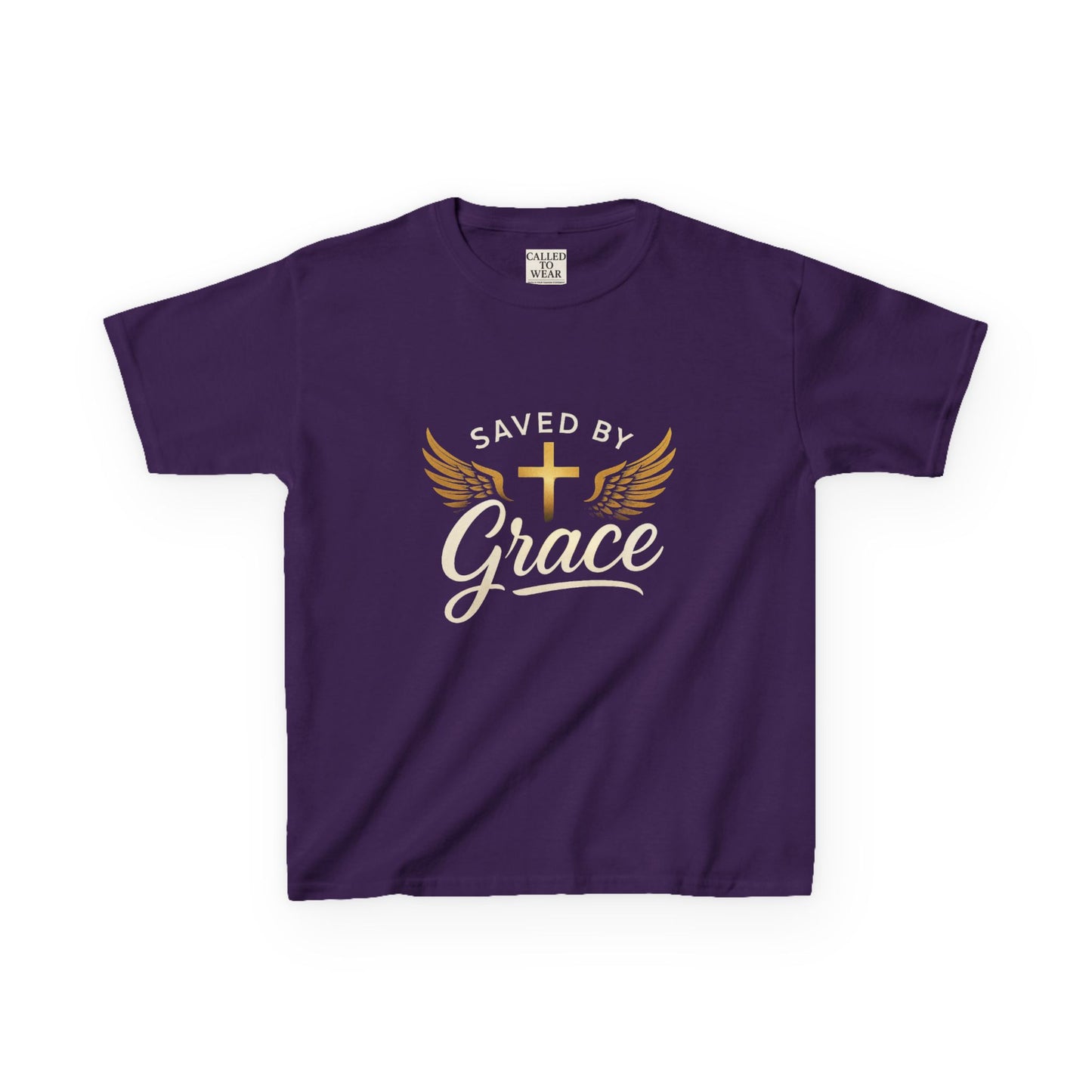 Saved by Grace Kids Tee - Inspirational Children’s Apparel, Faith-Based Gift for Baptism, Birthday, Church Events, Everyday Wear