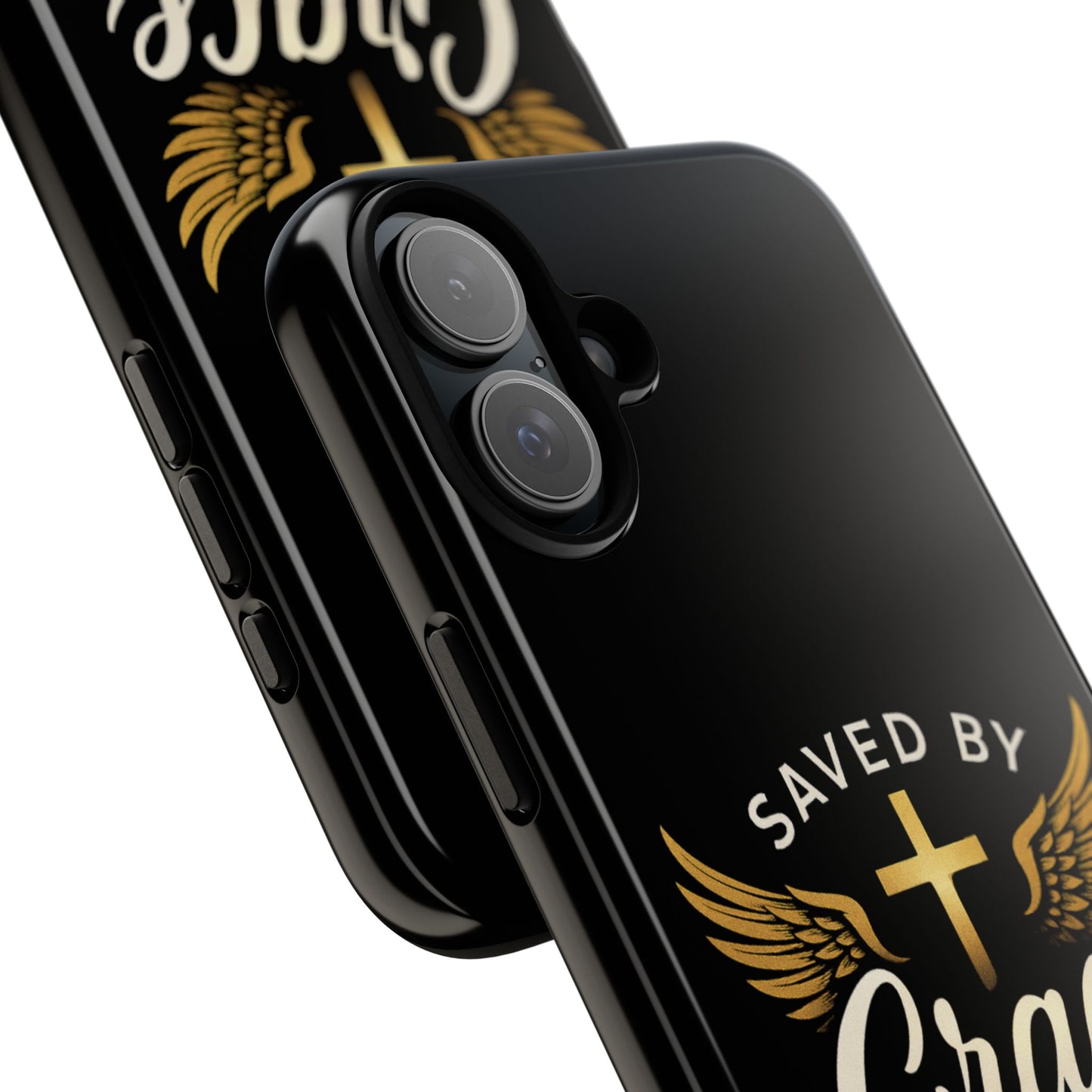 Christian Phone Case - Saved by Grace Design, Unique Gift for Believers, Inspirational Accessory, Stylish Christian Decor