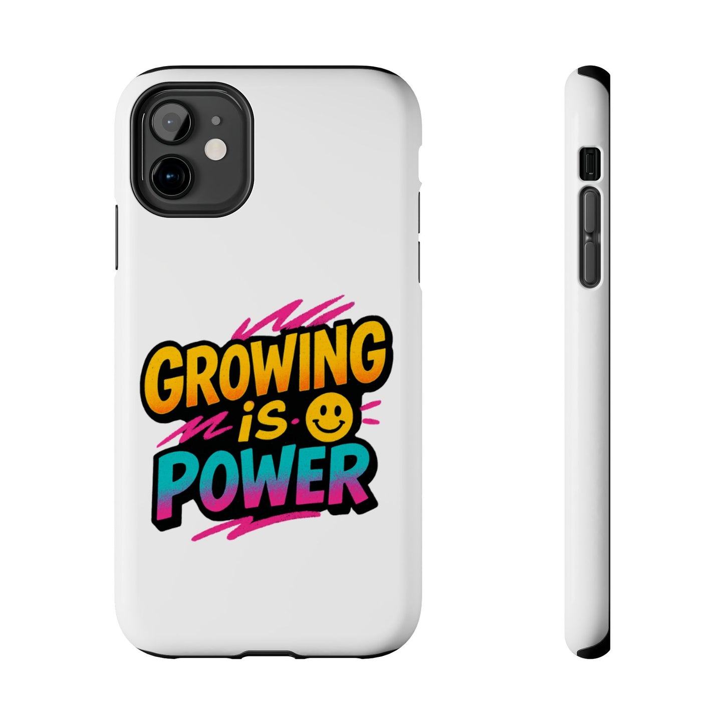Empowering Tough Phone Case - 'Growing is Power' - Motivational Gifts, Unique Phone Accessories, Phone Protector, Gift for Teens