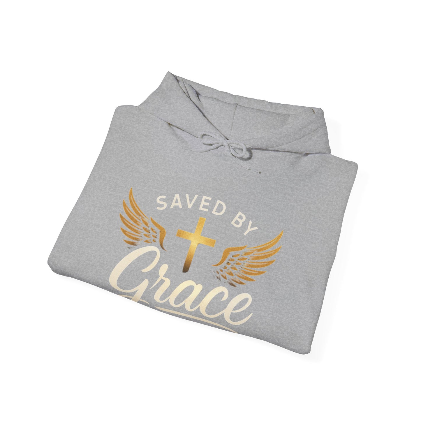Saved by Grace Hooded Sweatshirt, Christian Apparel, Inspirational Hoodie, Faith Merchandise, Religious Gift, Unisex Streetwear