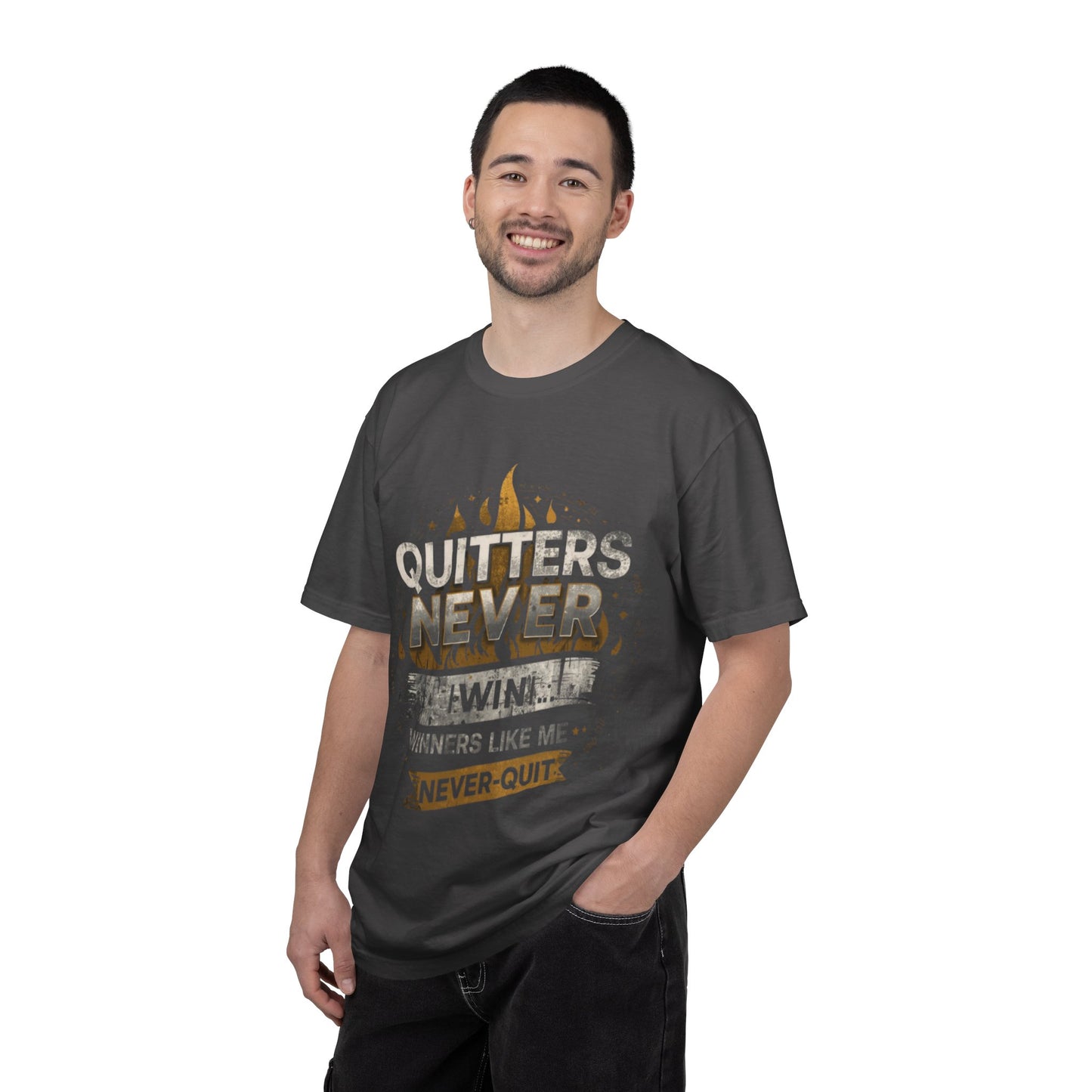 Quitters Never Win Winners Like Me Never Quit T-shirt | Motivational Gym Tee