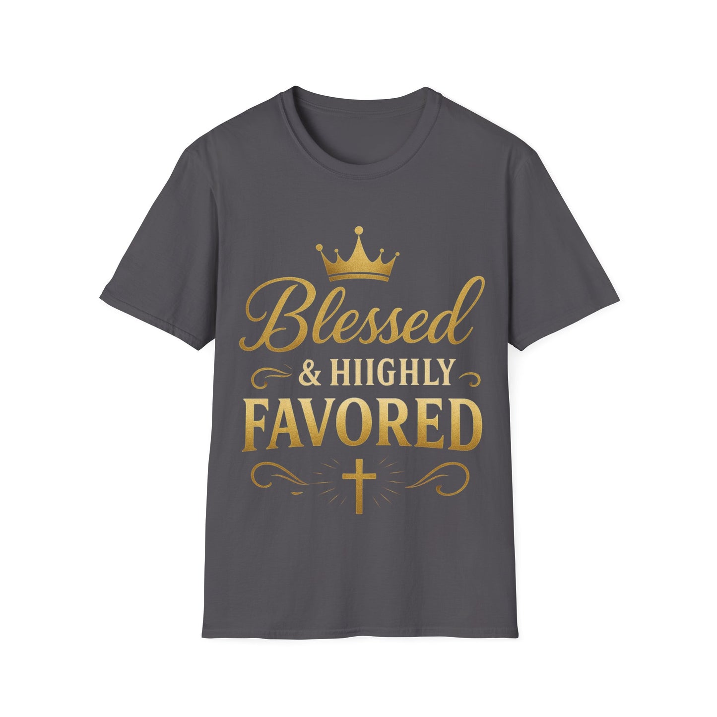 Blessed & Highly Favored Unisex T-Shirt, Faith-Based Apparel, Inspirational Gift, Christian Tee, Casual Faith Wear