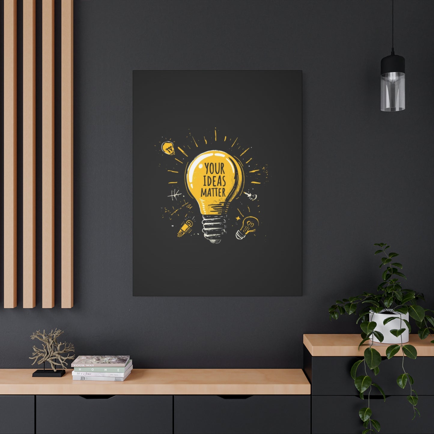 Your Ideas Matter lightbulb Matte Canvas