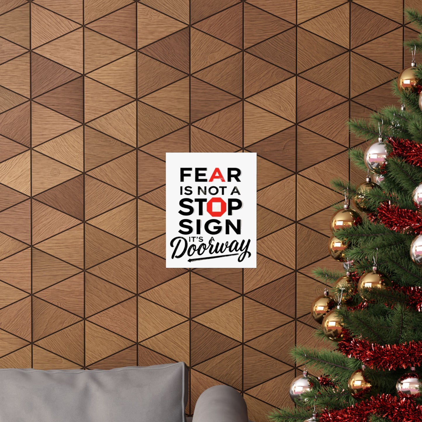 Fear Is Not a Stop Sign Matte Vertical Poster | Motivational Typography