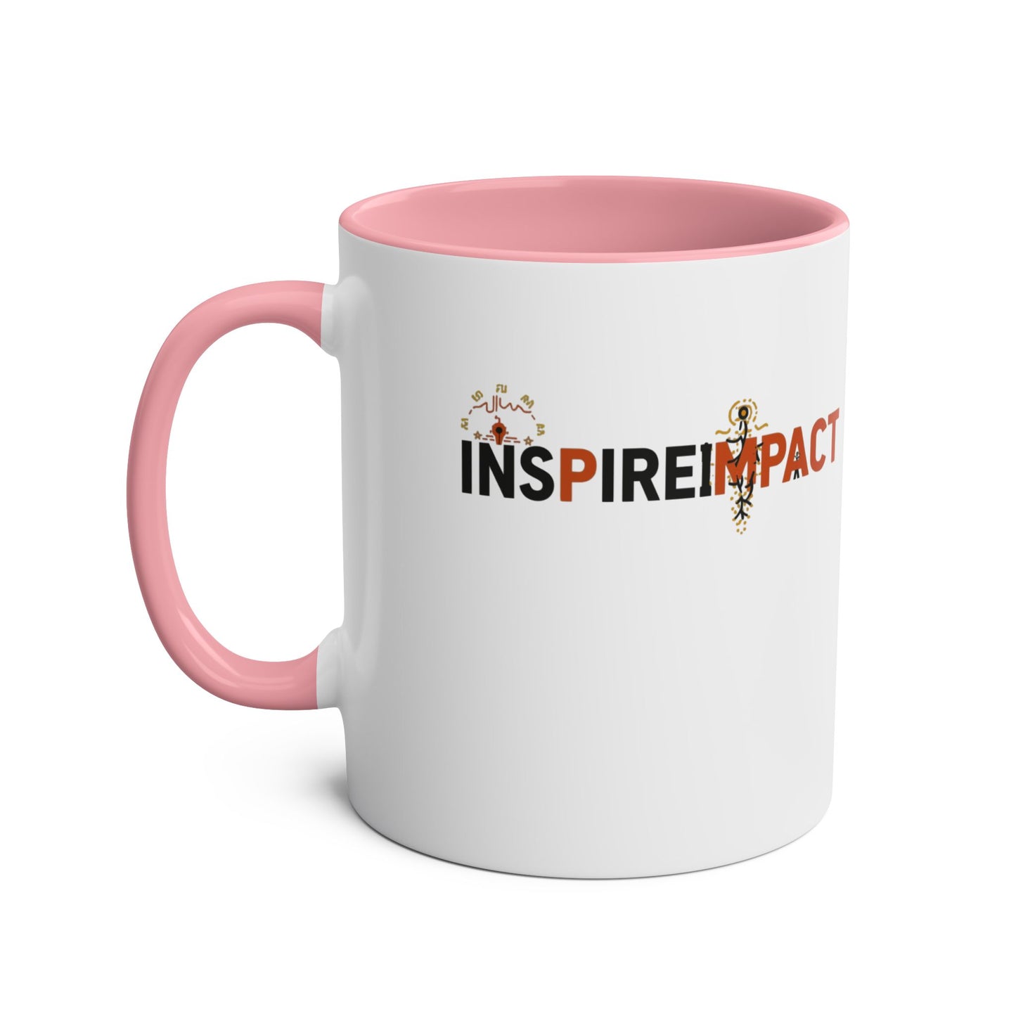 Inspire Impact Mug | Two-Tone 11oz Coffee Mug, Red Interior and Handle