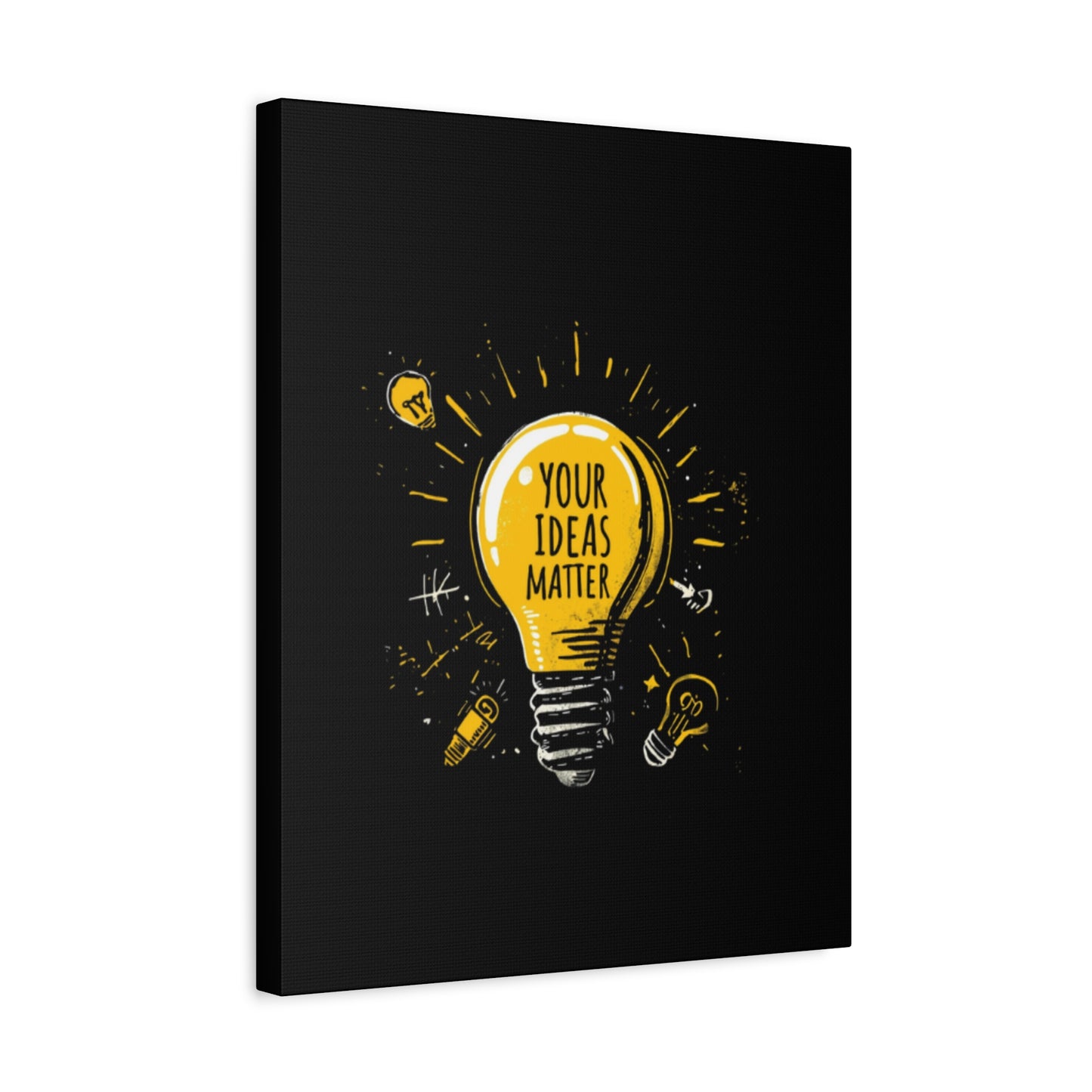 Your Ideas Matter lightbulb Matte Canvas
