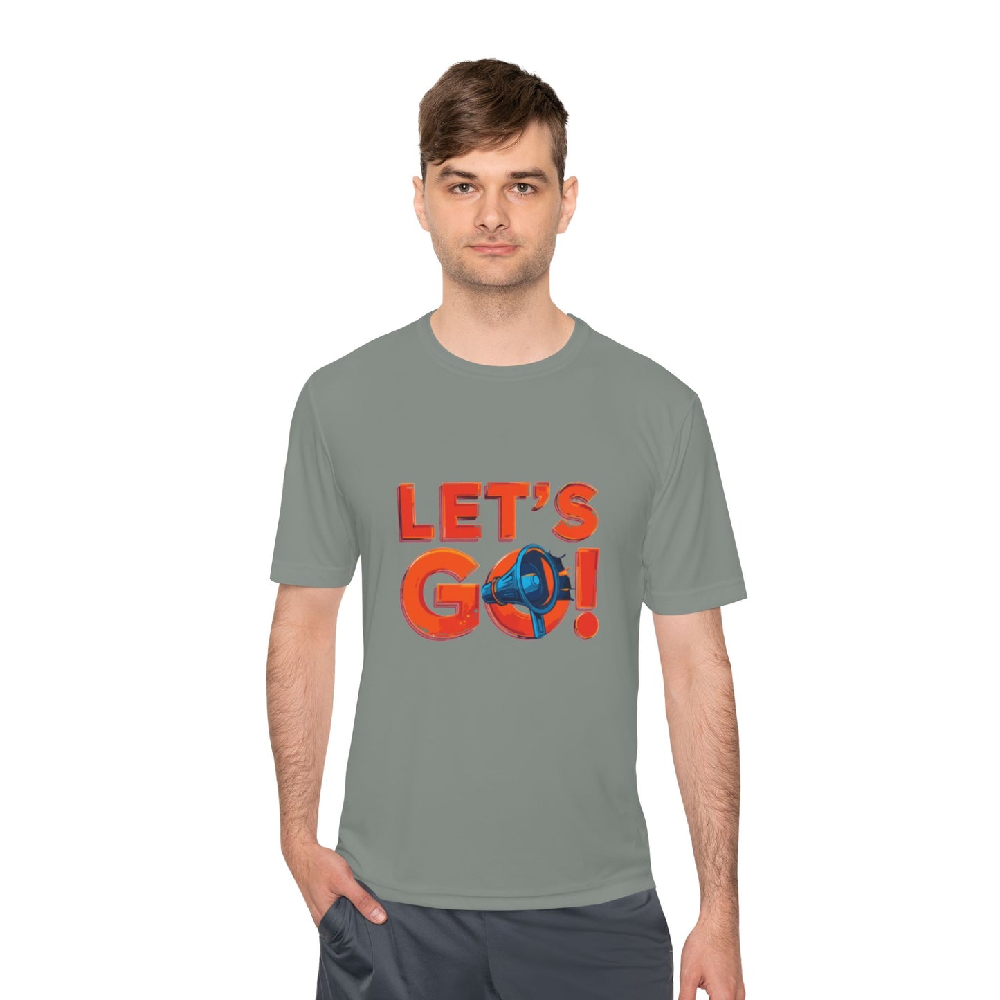 LET'S GO! Momentum Graphic Tee | Lightweight Polyester Athletic Shirt