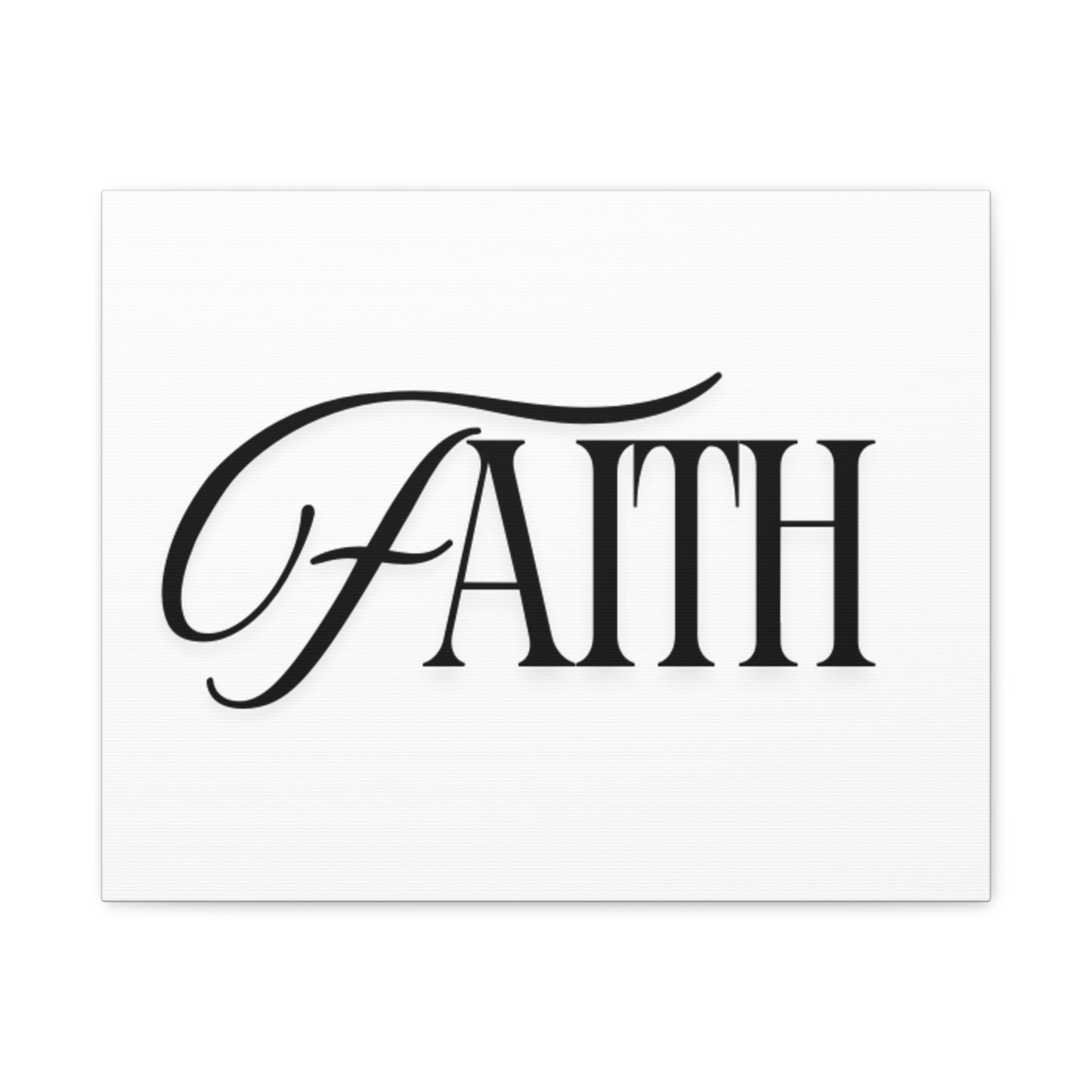 Faith typography wall art Canvas | Matte stretched 1.25"