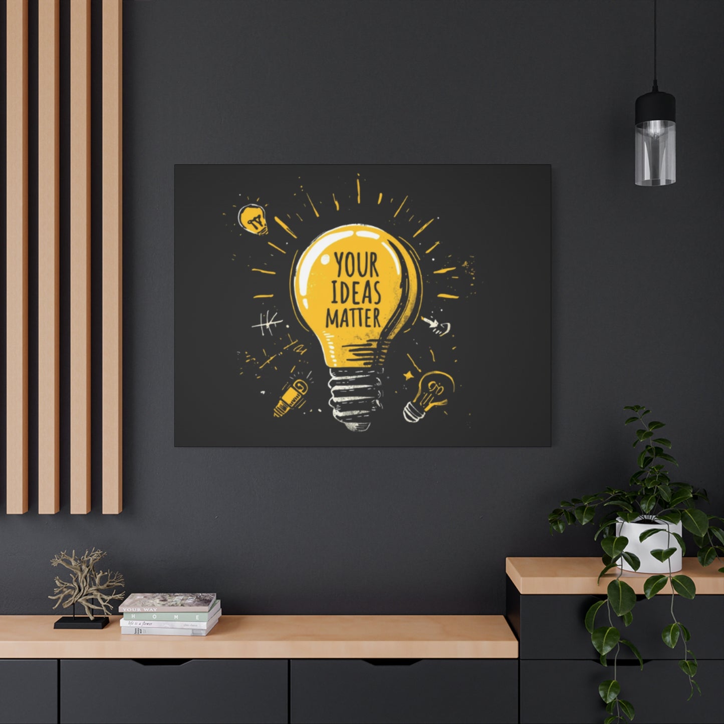 Your Ideas Matter lightbulb Matte Canvas