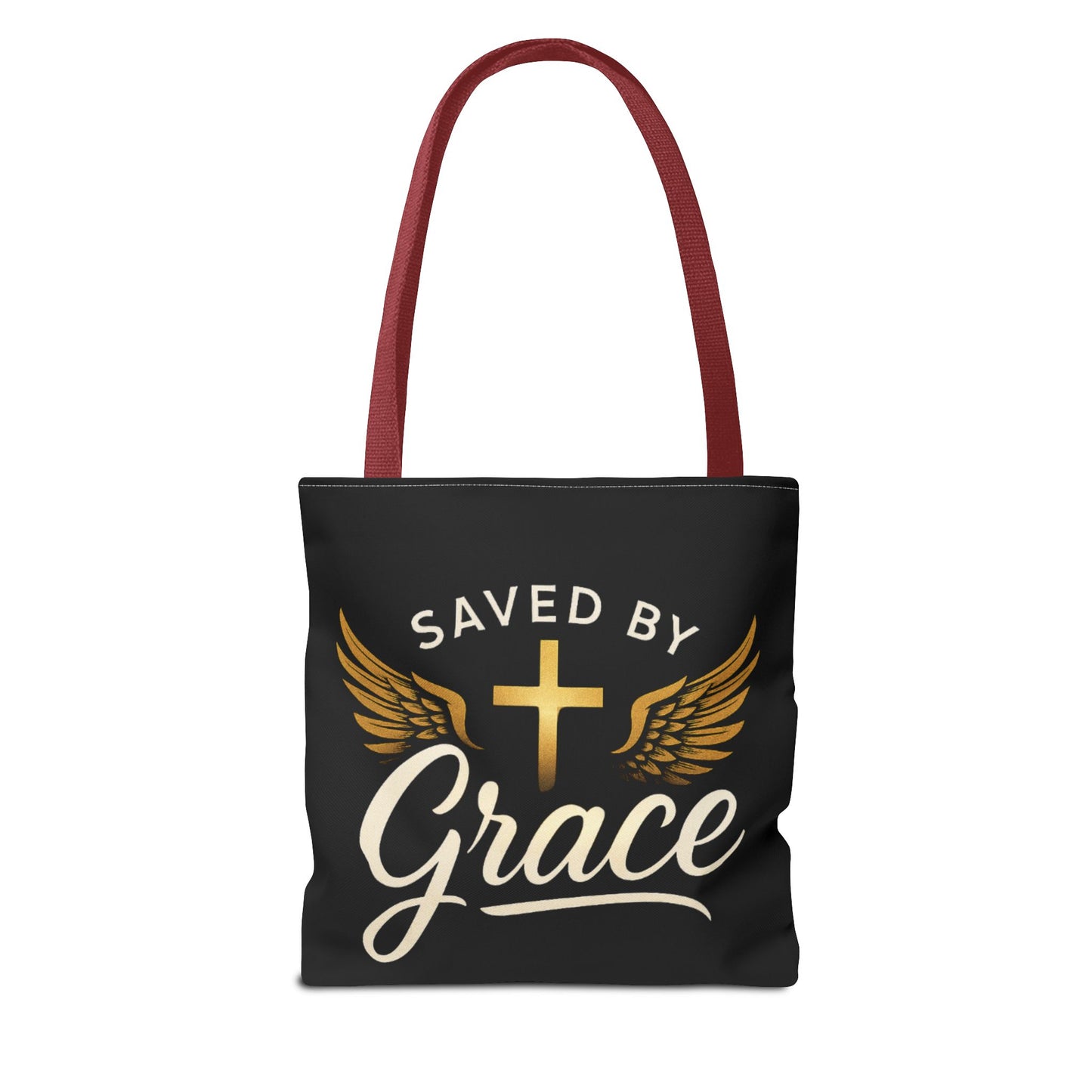 Saved by Grace Tote Bag | Inspirational Christian Gift for Faith, Spiritual Journey, Church Events, Everyday Use, Stylish Carryall