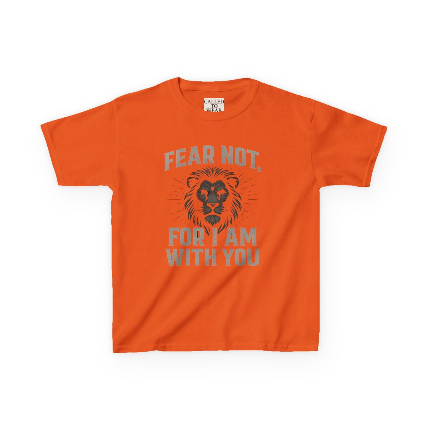 Kids Inspirational Lion Tee - Fear Not Design, Boys Girls Gift, Motivational T-Shirt, Children's Apparel, Faith-Based Clothing