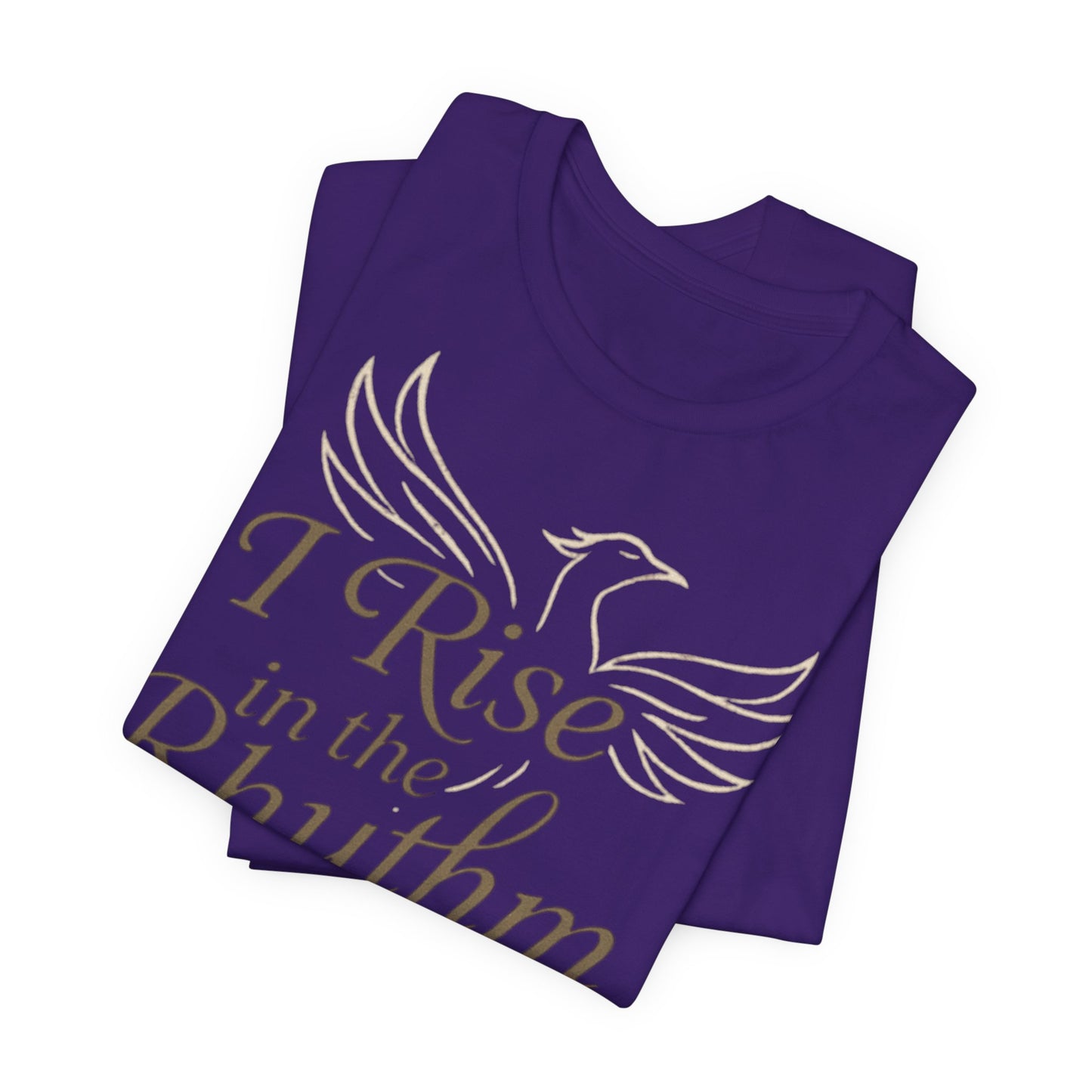 Inspirational Vibe Short Sleeve Tee - I Rise in the Rhythm of My Calling, Motivational Gift, Positive Affirmation Shirt, Self-Care