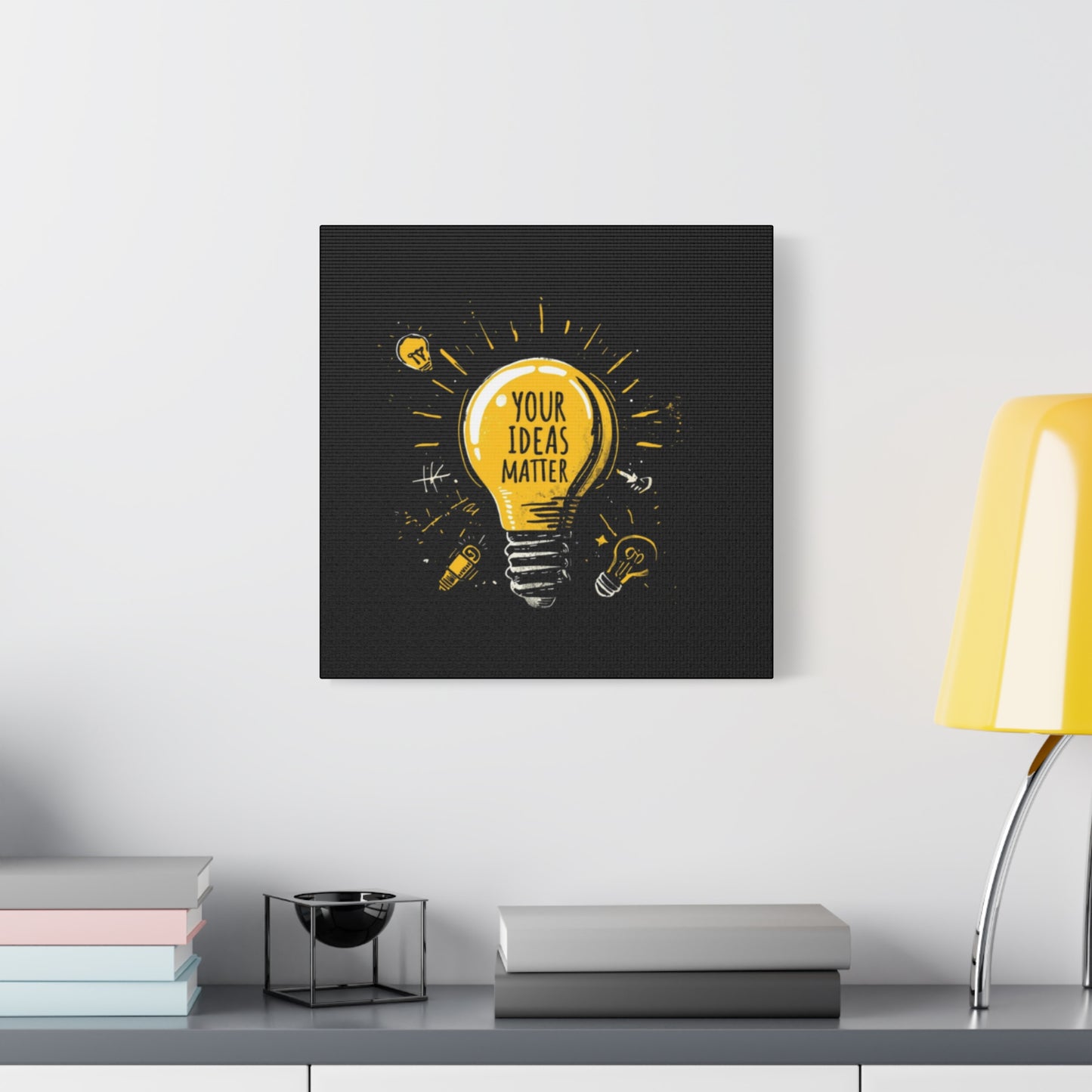 Your Ideas Matter lightbulb Matte Canvas
