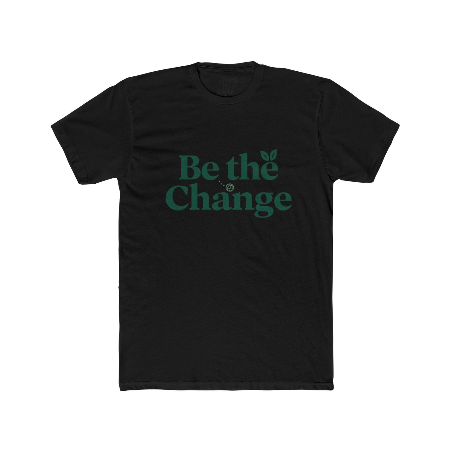 Live With Purpose tee, Minimal Green Leaf Typography | Cotton Crew