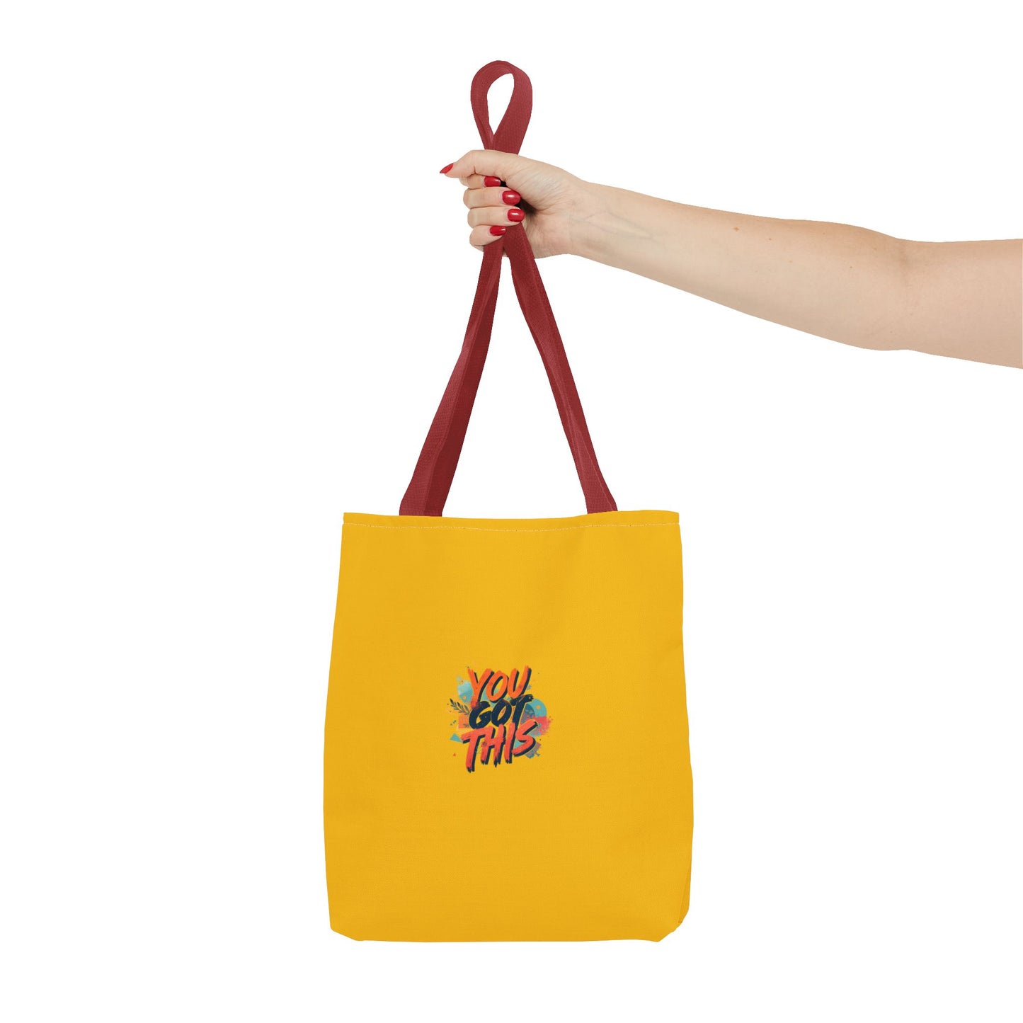 You Got This motivational graphic Tote Bag | positive quote, yellow background