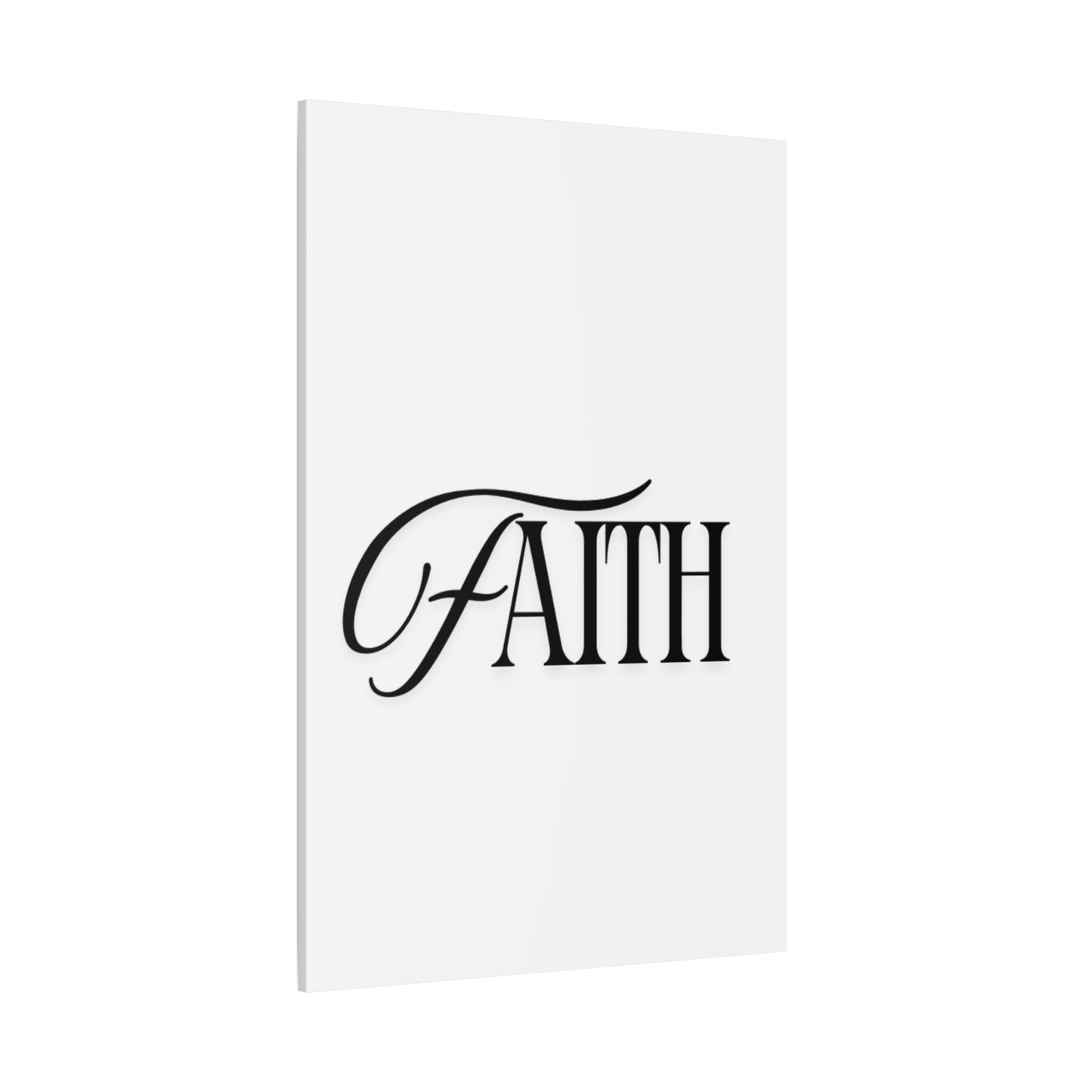 Faith typography wall art Canvas | Matte stretched 1.25"