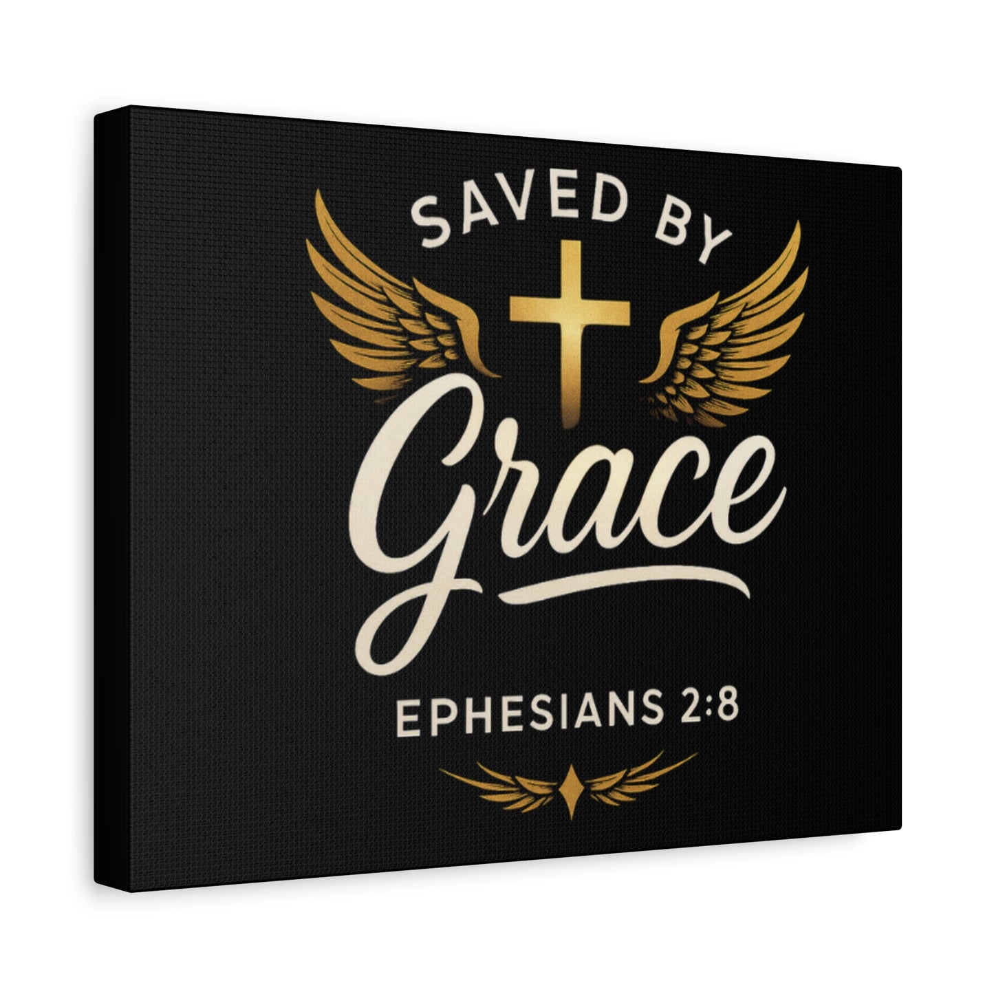 Christian Wall Art Canvas, Saved by Grace Inspirational Decor, Ephesians 2:8 Home Decoration, Faith-Based Gift, Religious Artwork, [...]