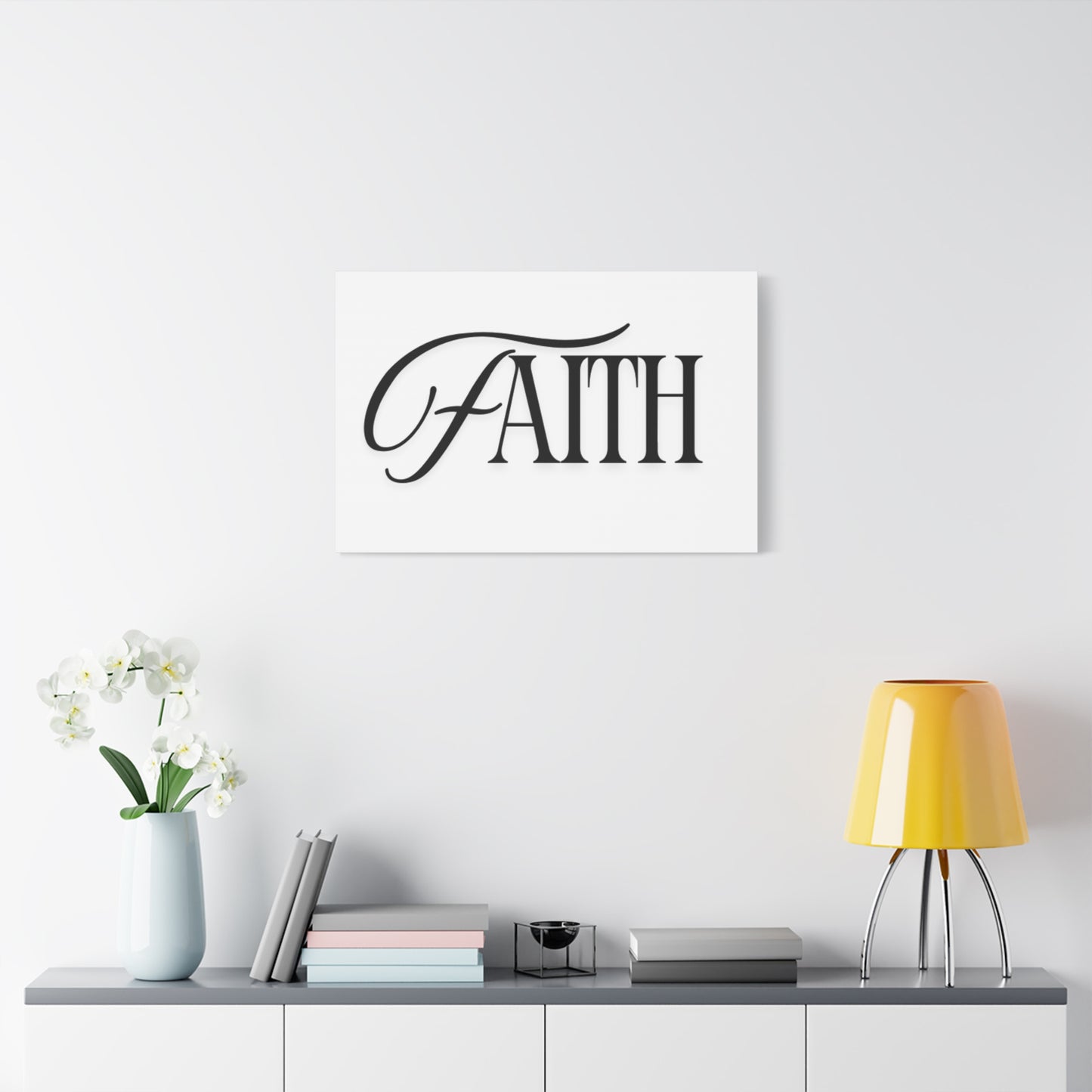 Faith typography wall art Canvas | Matte stretched 1.25"