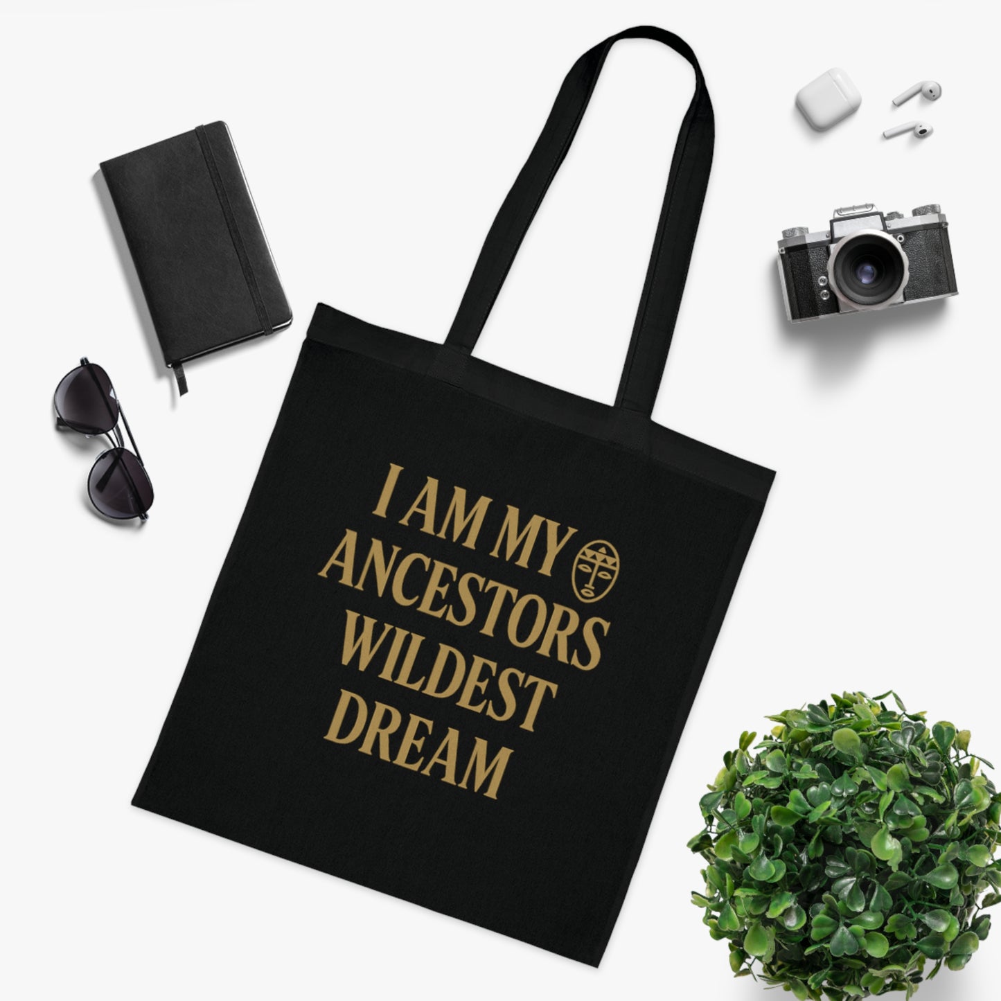 Ancestors' Dream Cotton Tote | Eco-Friendly Inspirational Bag