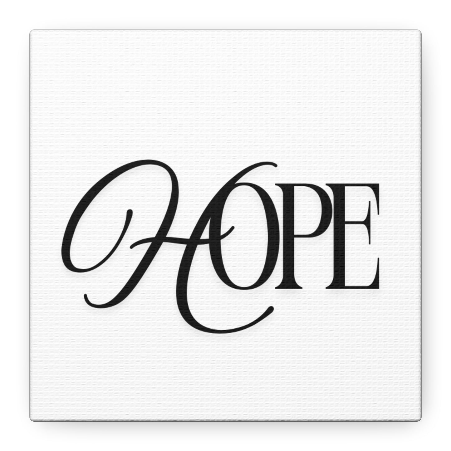 Hope Script Wall Art Canvas | Matte Stretched Canvas