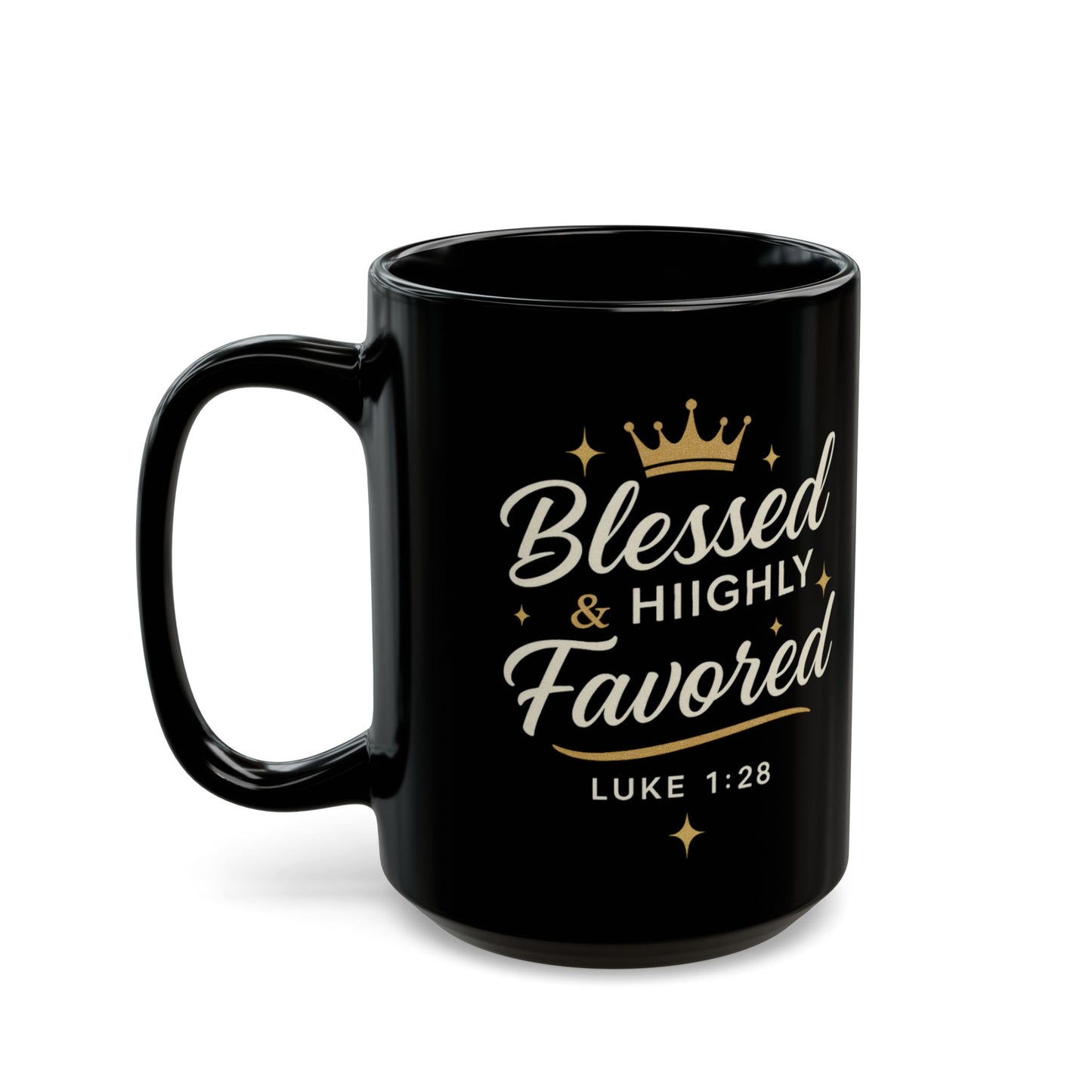 Blessed & Highly Favored Mug - Inspirational Coffee Cup, Faith-Based Gift, Christian Home Decor, Luke 1:28 Bible Verse, Perfect for [...]