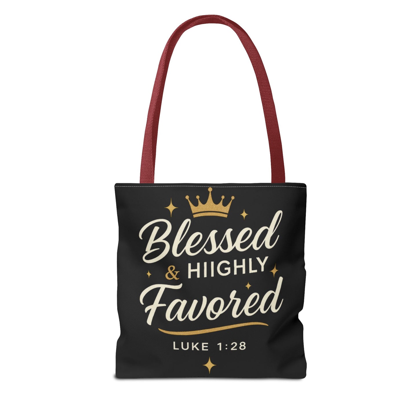 Blessed & Highly Favored Tote Bag | Inspirational Gift | Church Events | Christian Tote | Motivational Bag | Faith-Based Accessory