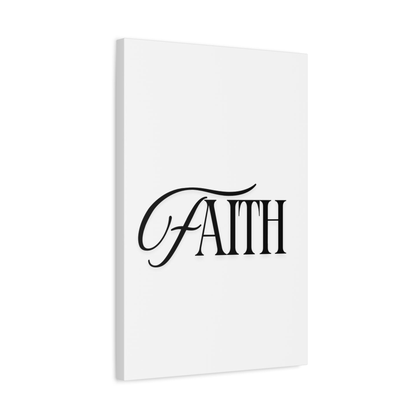 Faith typography wall art Canvas | Matte stretched 1.25"