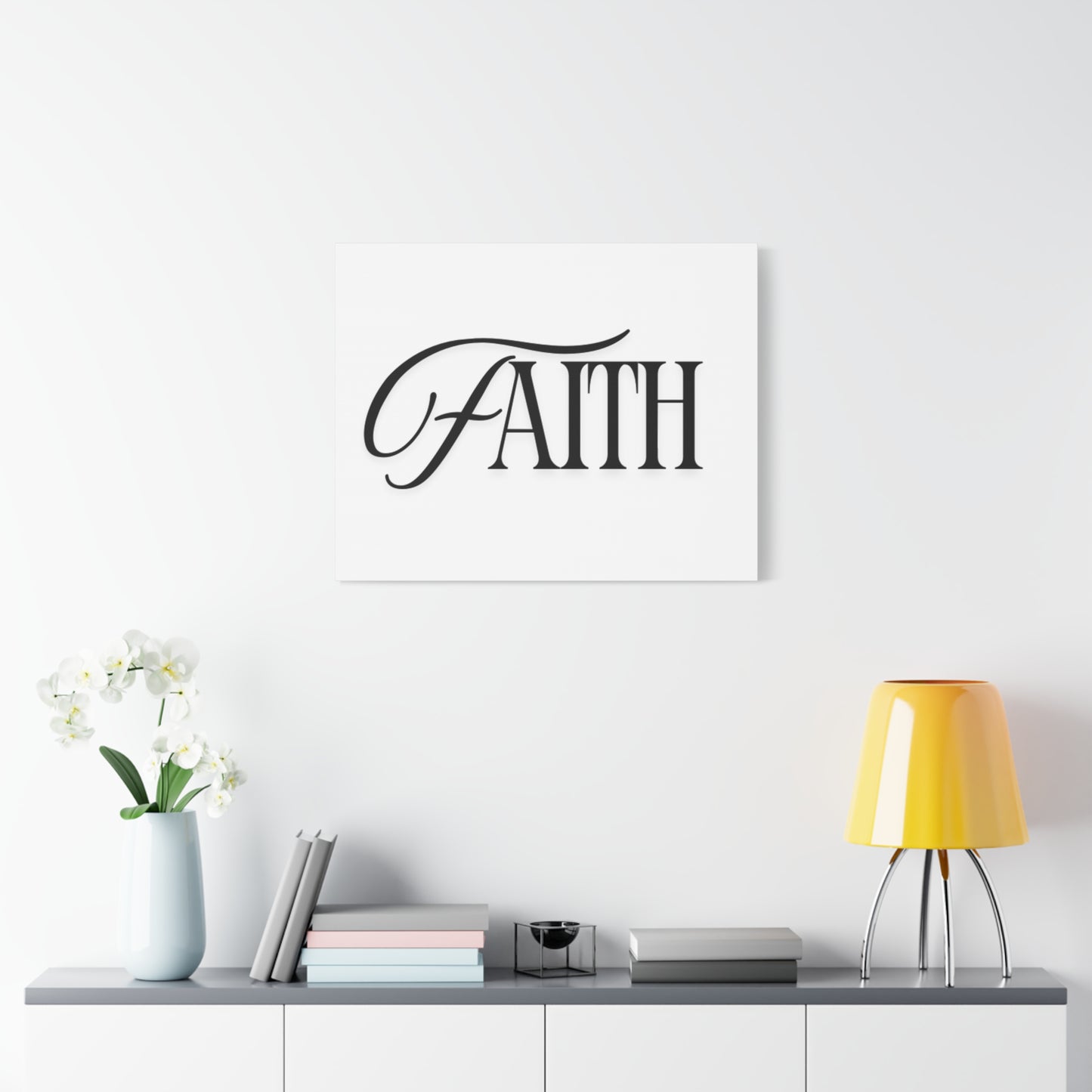 Faith typography wall art Canvas | Matte stretched 1.25"