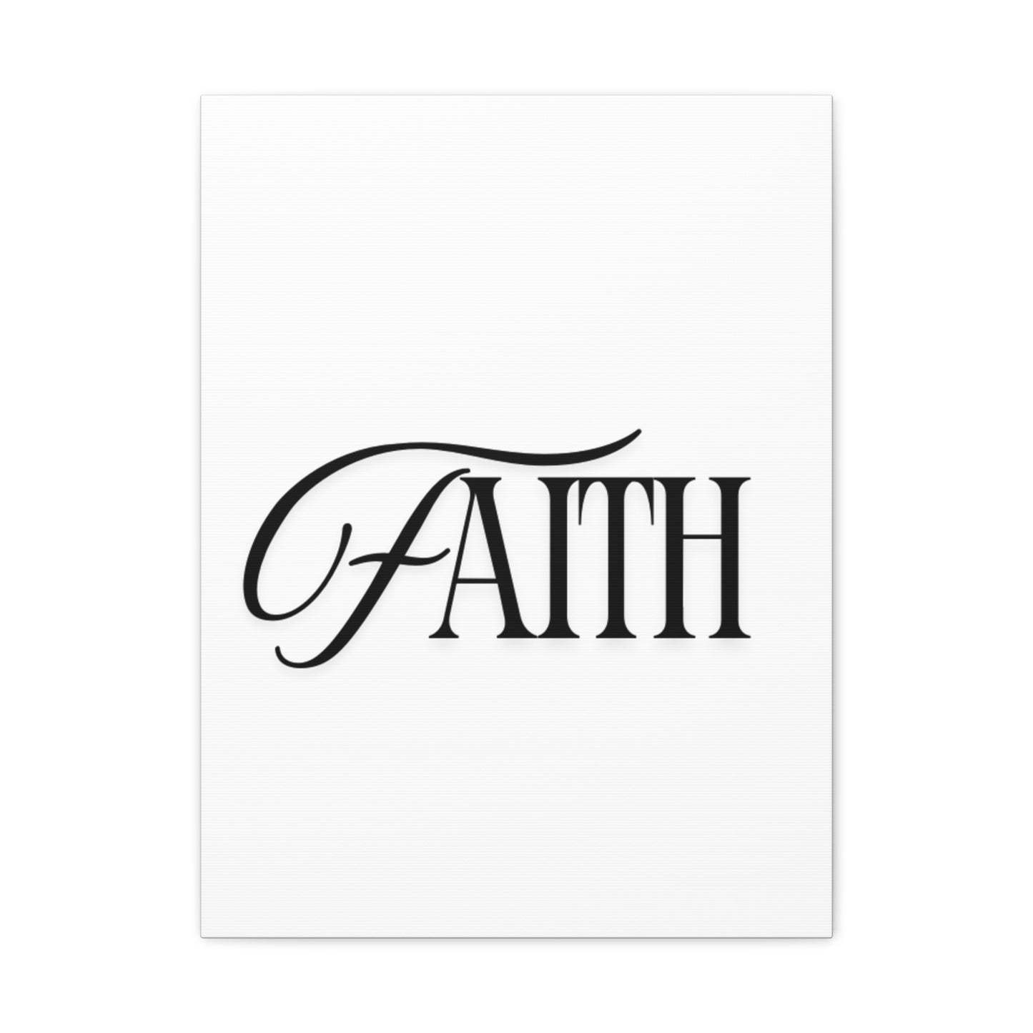Faith typography wall art Canvas | Matte stretched 1.25"