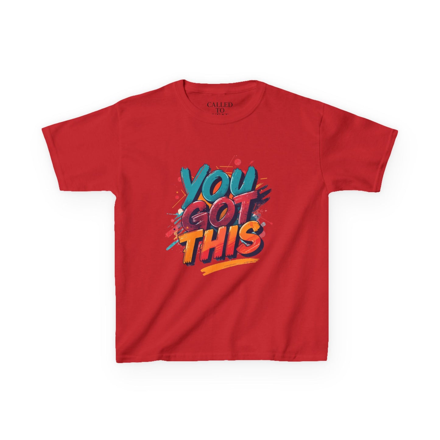 You Got This Kids Tee | Colorful Hand-Lettered Brush Script, Paint Splatters