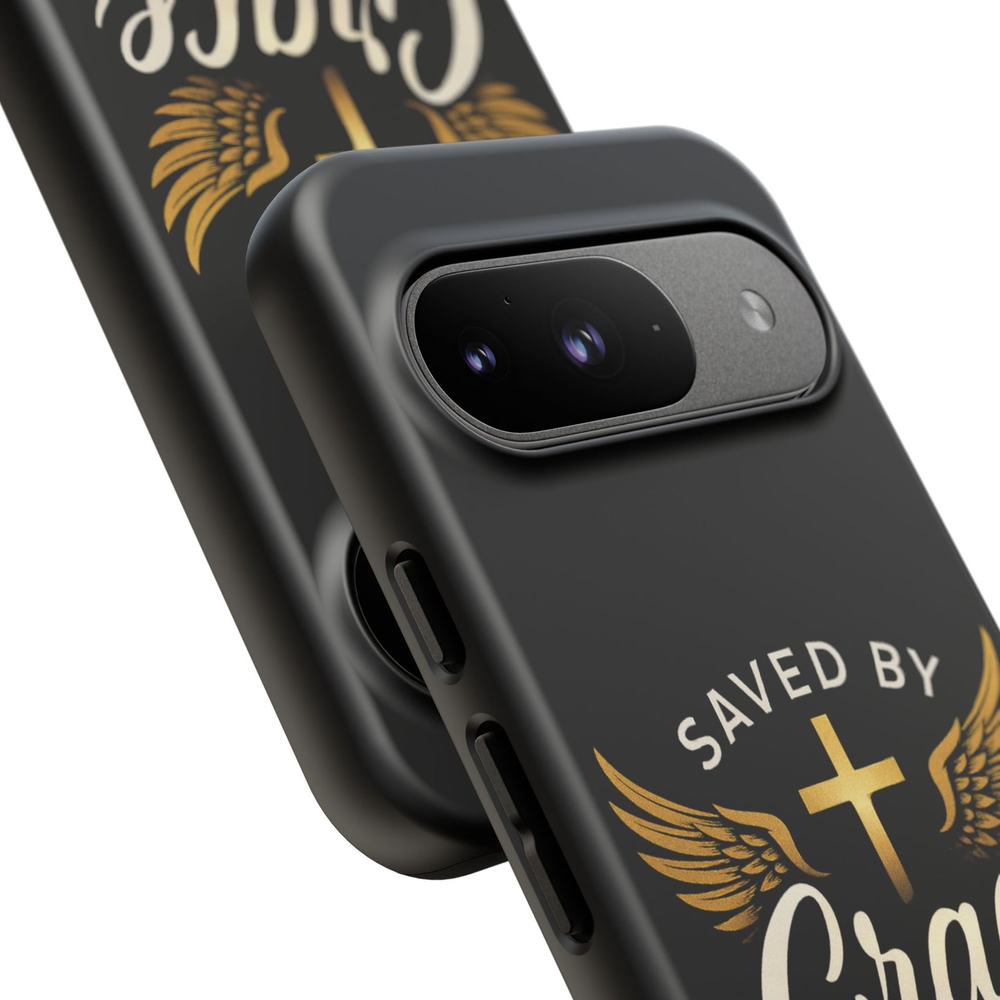Christian Phone Case - Saved by Grace Design, Unique Gift for Believers, Inspirational Accessory, Stylish Christian Decor