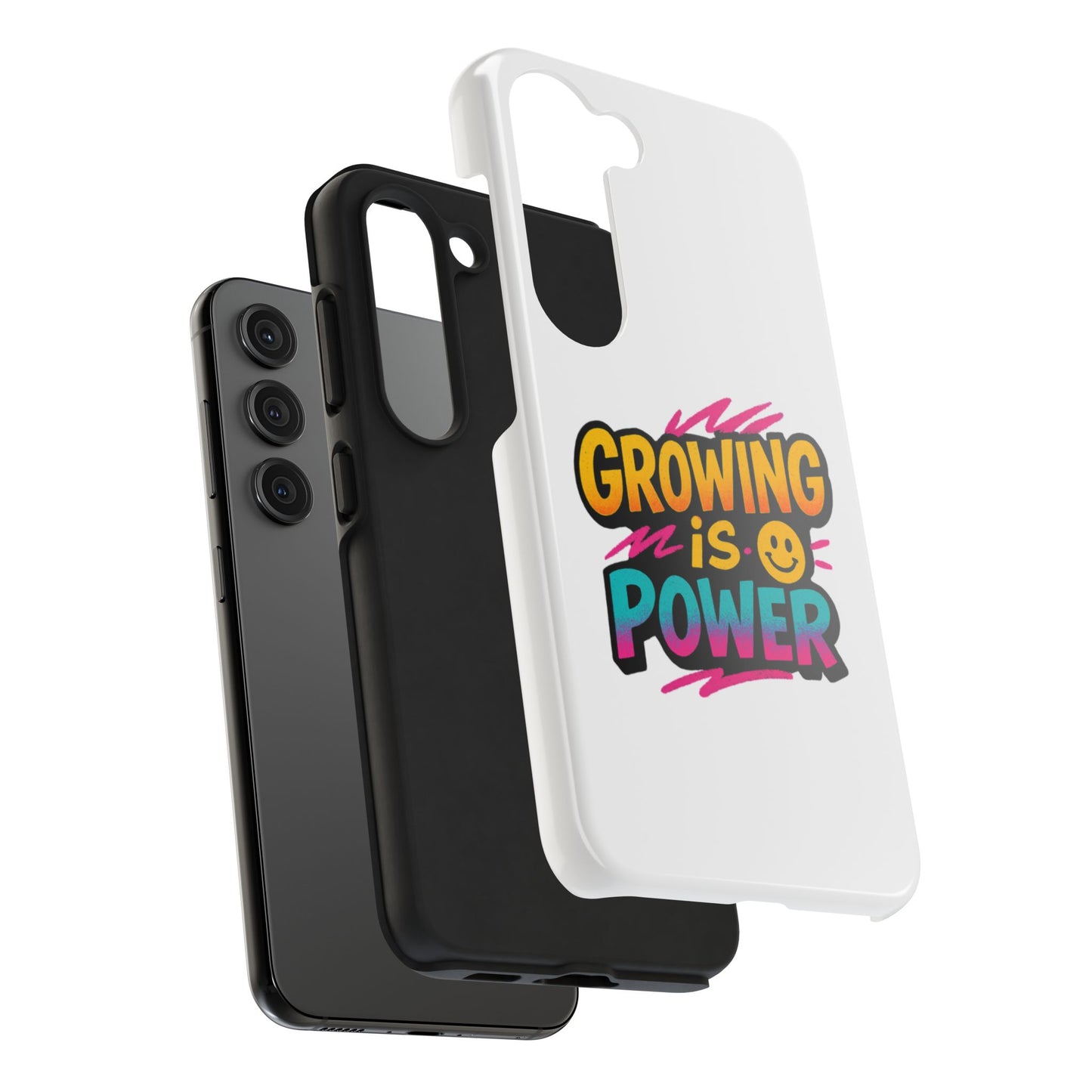 Empowering Tough Phone Case - 'Growing is Power' - Motivational Gifts, Unique Phone Accessories, Phone Protector, Gift for Teens