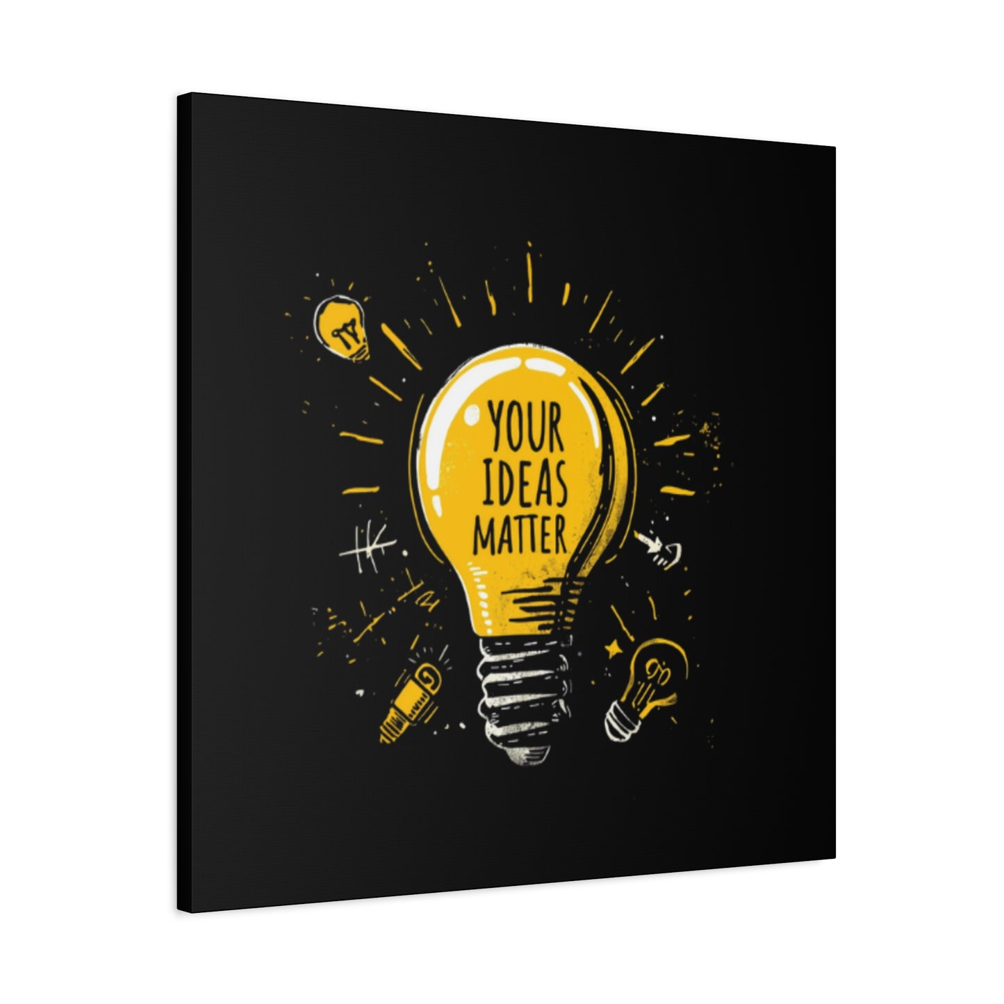 Your Ideas Matter lightbulb Matte Canvas