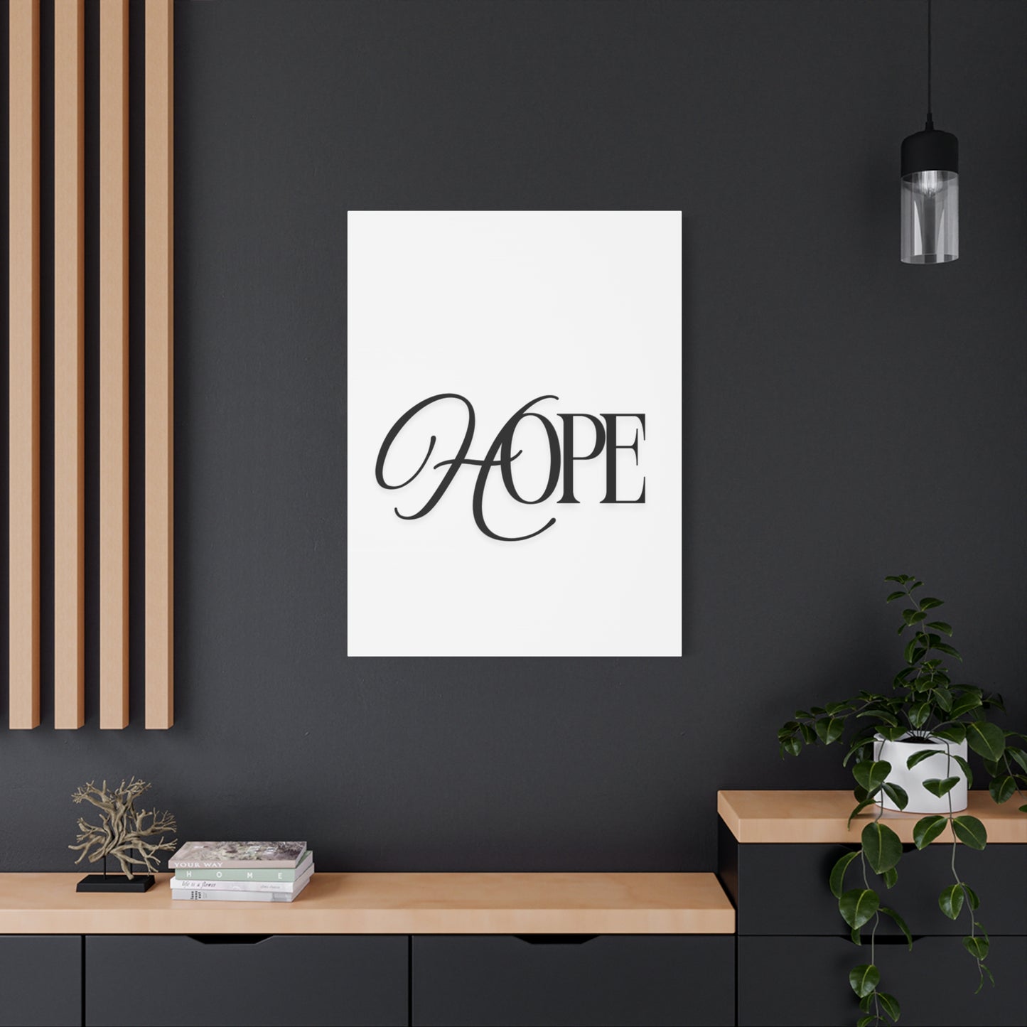 Hope Script Wall Art Canvas | Matte Stretched Canvas