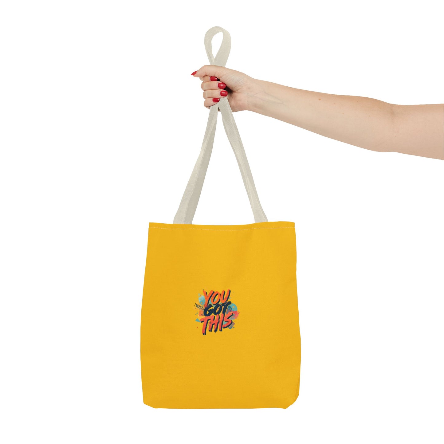 You Got This motivational graphic Tote Bag | positive quote, yellow background