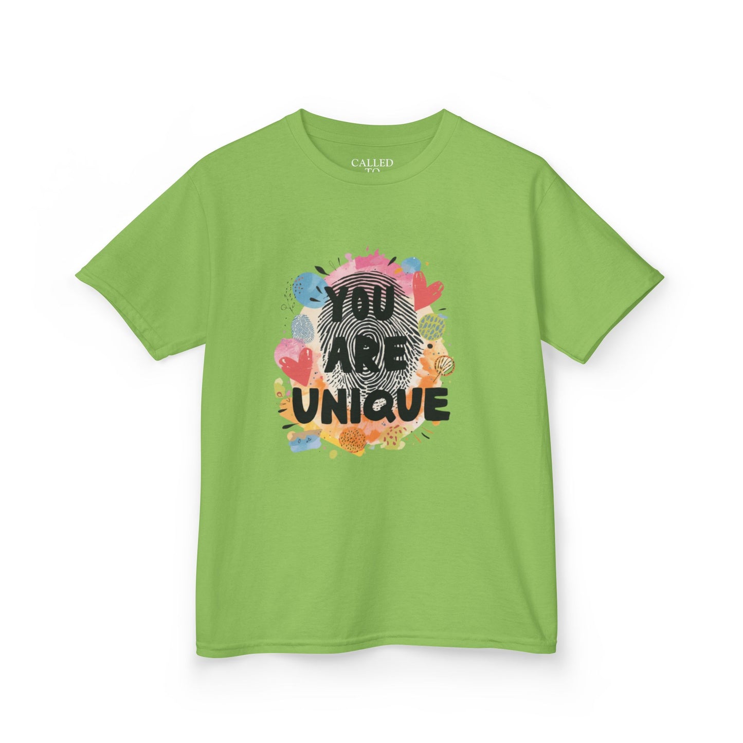 You Are Unique Kids Tee | Colorful Watercolor Animals, Positive Message