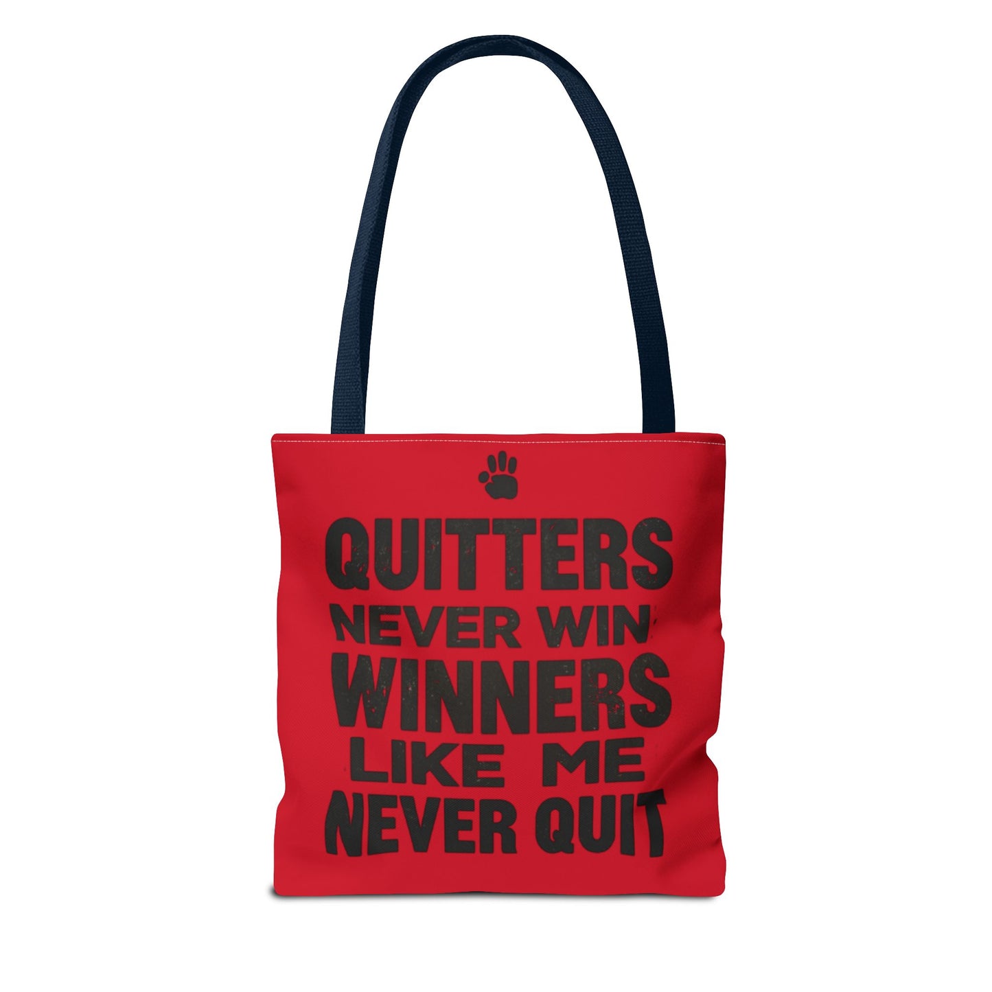 Rallying Cry Hand-Lettered Tote Bag | Bold Red All-Over Print