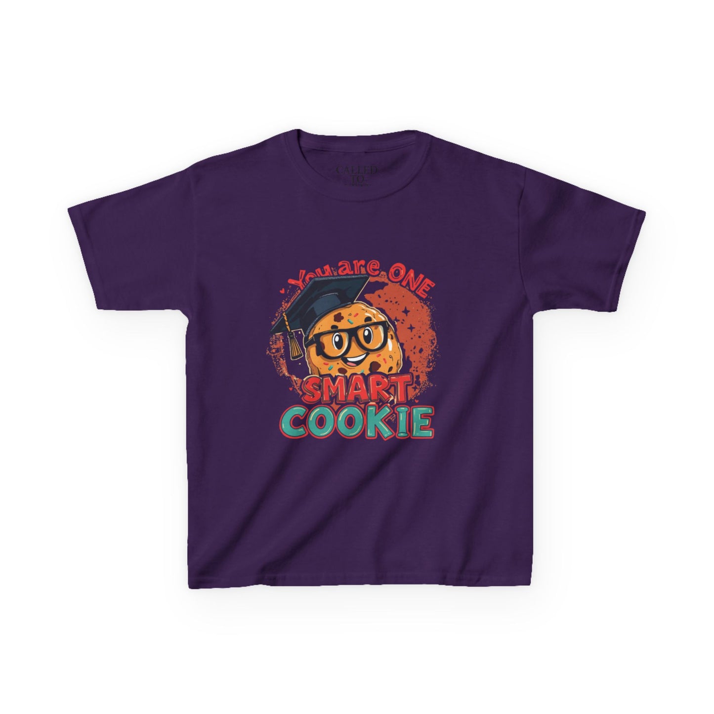 You Are One Smart Cookie kids tee | Smiling Cookie with Graduation Cap & Glasses