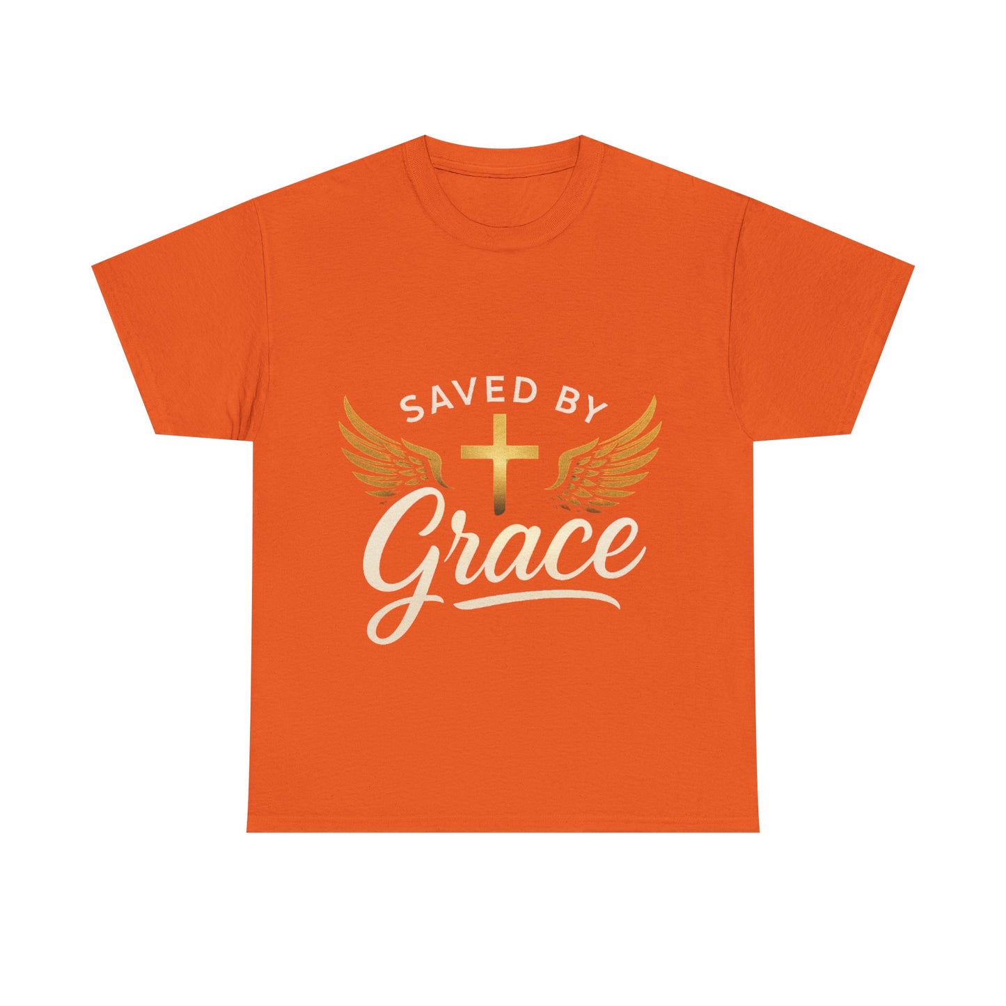 Saved by Grace Unisex Heavy Cotton Tee - Faith Shirt, Christian Apparel, Inspirational Gift, Church Outfit, Religious Tee